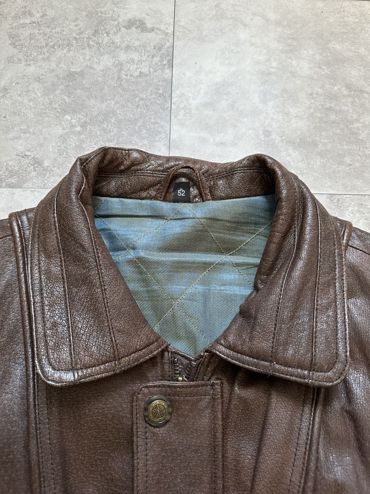 Genuine Leather × Vintage Vintage Brown Leather Bomber Avant Garde Transformer Jacket Size US L / EU 52-54 / 3 - 7 Thumbnail