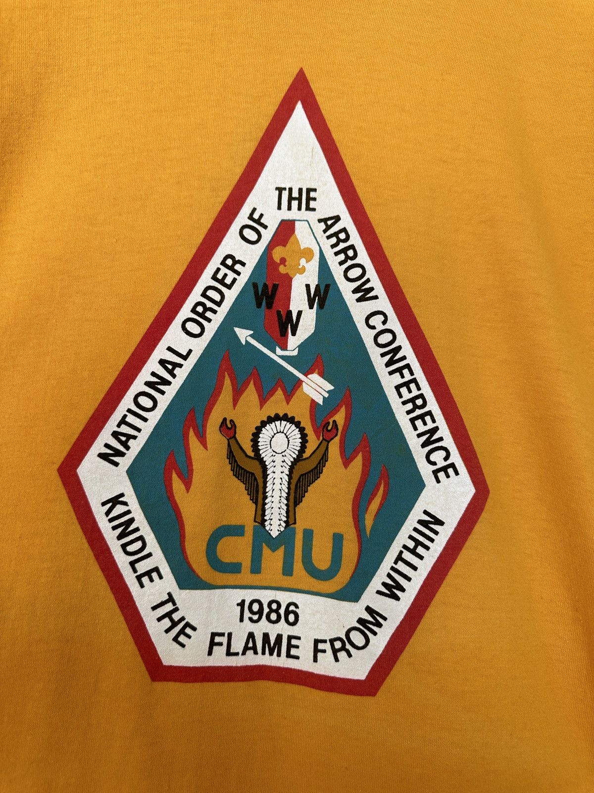 Vintage Vintage 80s CMU Boy Scouts Order of the Arrow Graphic Tee Size US L / EU 52-54 / 3 - 2 Thumbnail