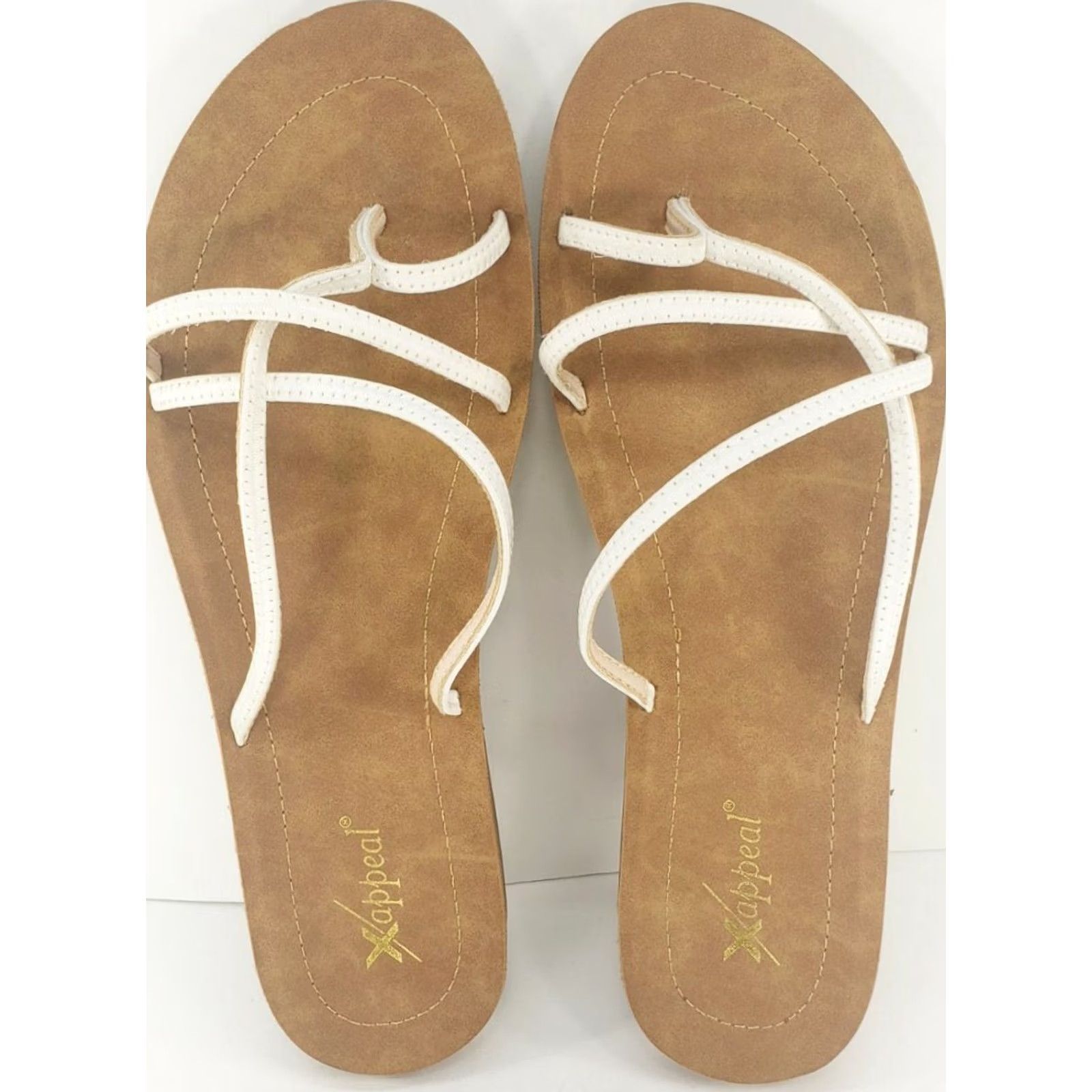 Vintage XAPPEAL Jenni Women's Flip Flop Sandal White Size 11 Slips On Straps Sandal Fashion Casual Shoes Womens Size US 10 / IT 40 - 6 Thumbnail