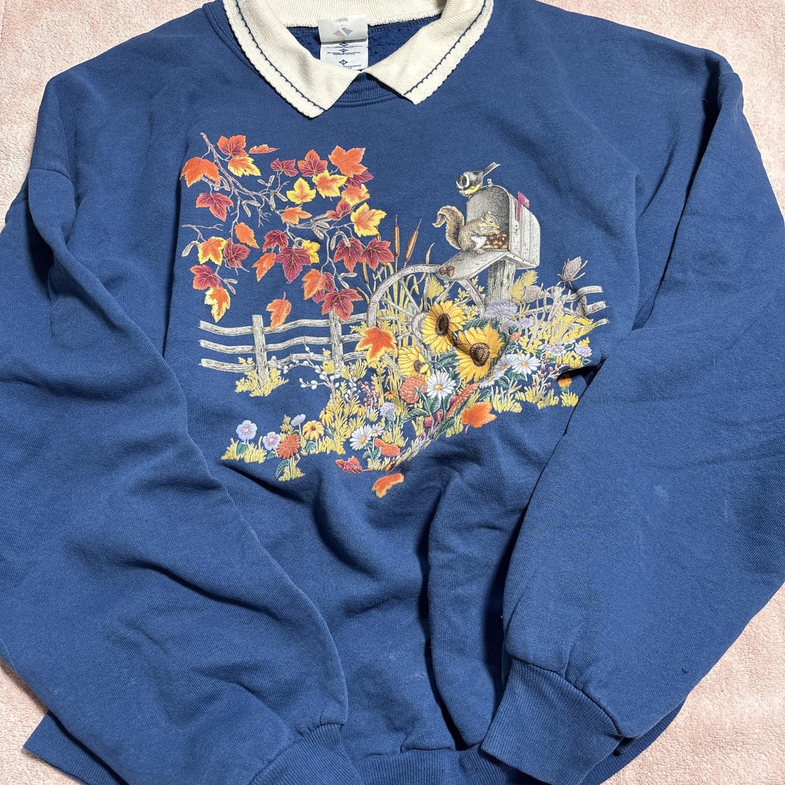 Jerzees vintage mock neck cottage core sweatshirt Size XXL / US 16-18 / IT 52-54 - 1 Thumbnail