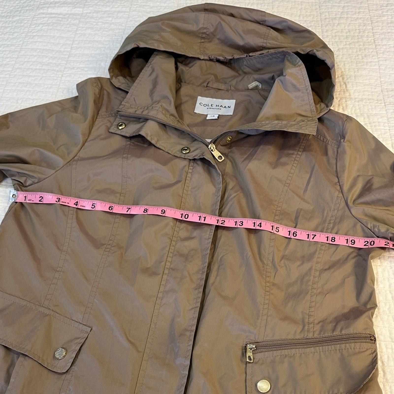 Cole Haan Cole Haan Large Rain Coat Trench Hooded Women's Coat EUC Size L / US 10 / IT 46 - 4 Thumbnail