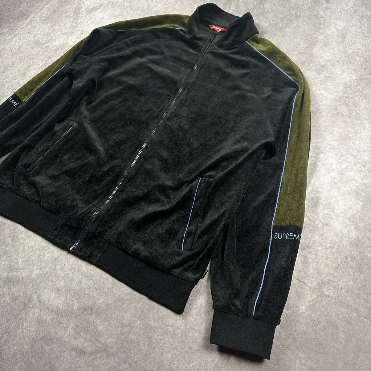 Supreme Supreme Velour Track Jacket Size US XL / EU 56 / 4 - 2 Thumbnail