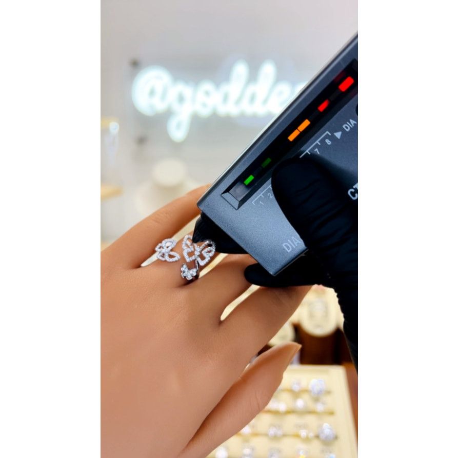Other Triple Butterfly Moissanite Pavé Cocktail Ring Size ONE SIZE - 5 Thumbnail
