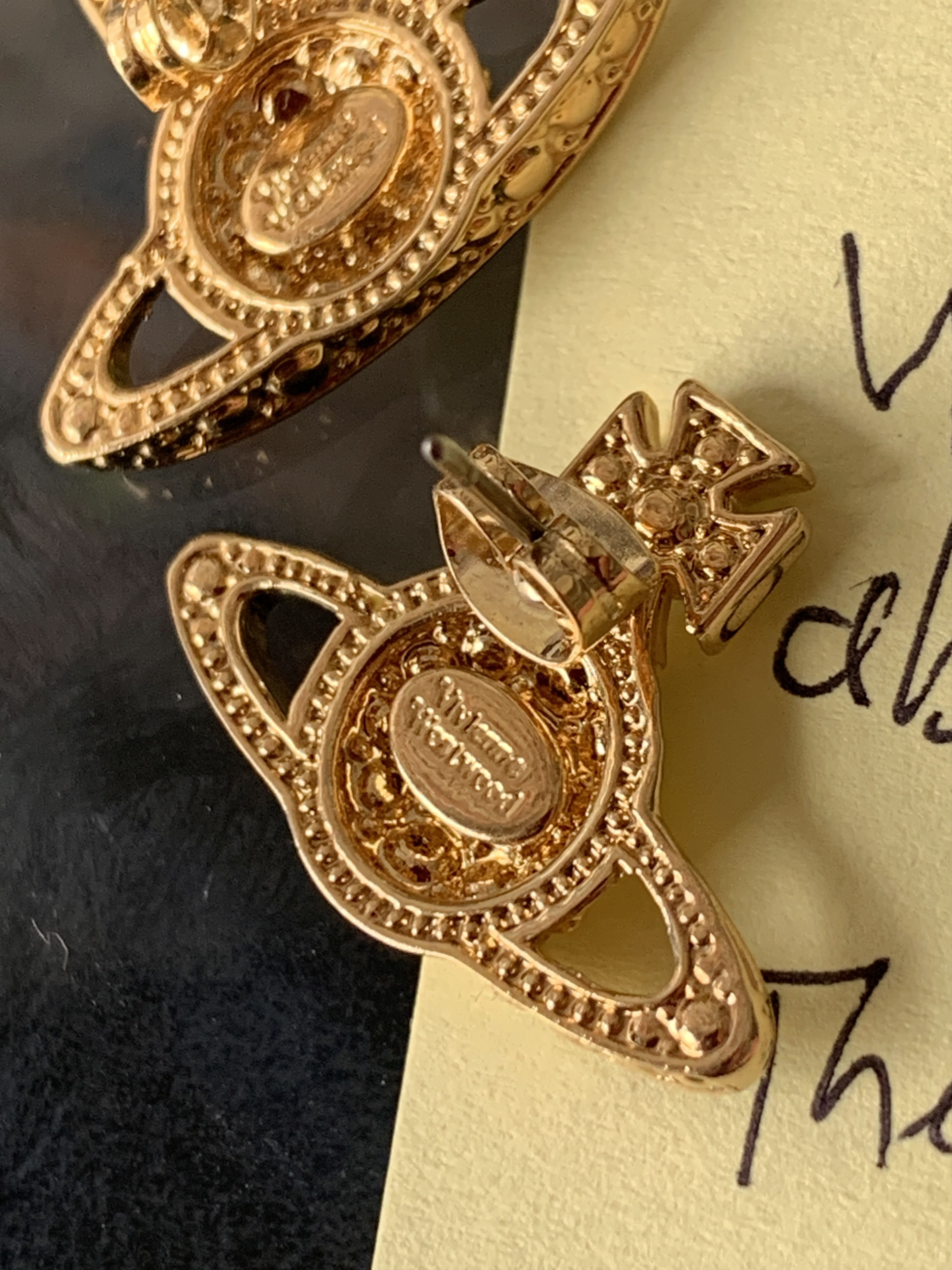 Vivienne Westwood 2014 Vintage New Yellow Orb earrings w/ Swarovski Crystals Size ONE SIZE - 8 Thumbnail