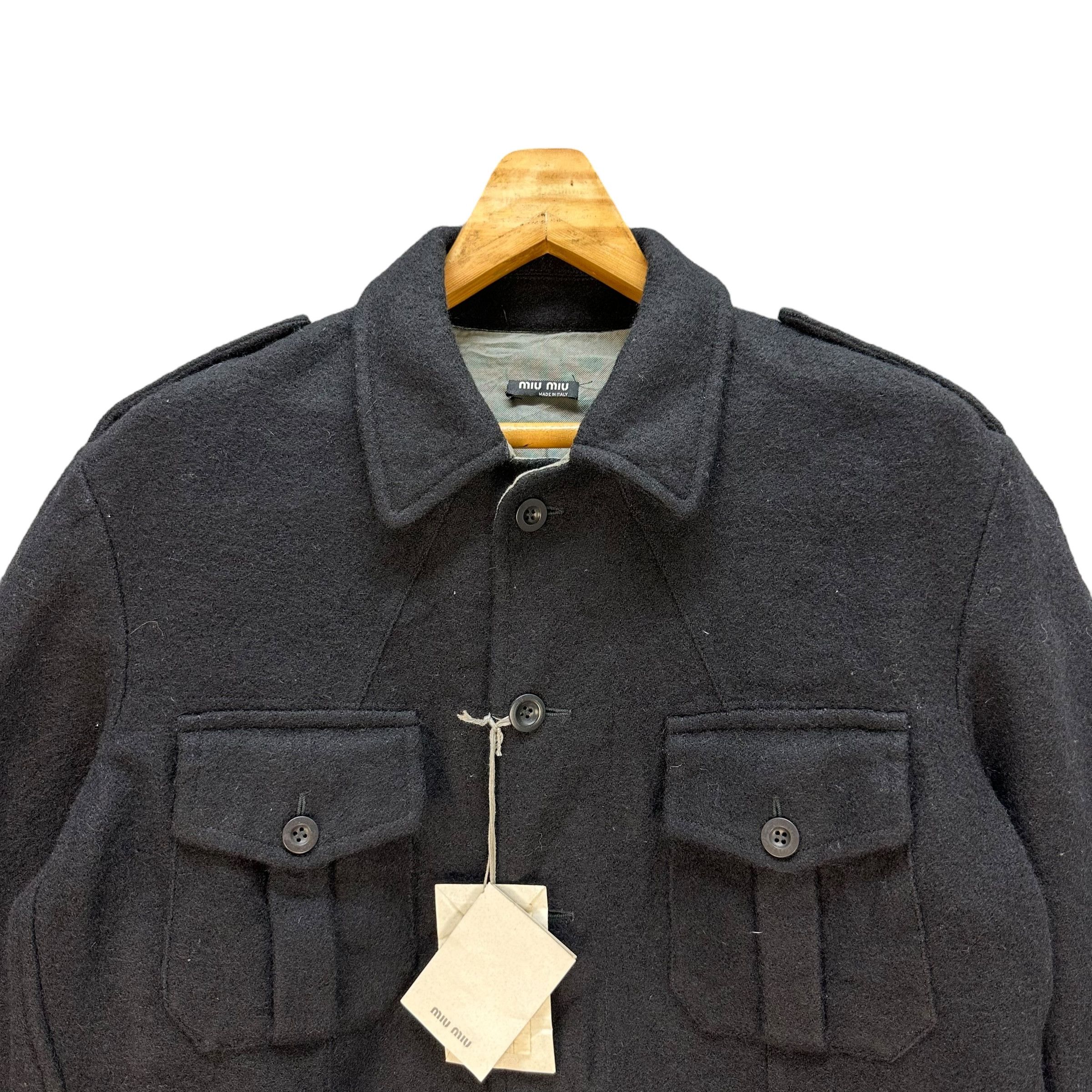 Miu Miu NWT MIU MIU Giacche Leggere Mohair Flannel Jacket #94-1454 Size US L / EU 52-54 / 3 - 2 Thumbnail