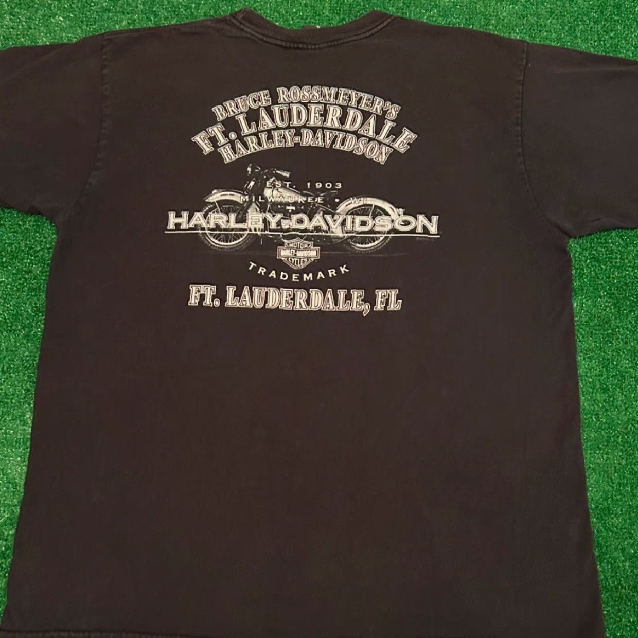 Harley Davidson VINTAGE Harley-Davidson Shirt XL Black 90s Y2K Biker Grunge Hip Hop Motorcycle Punk Logo Ft Lauderdale Florida 2005 Mens Size US XL / EU 56 / 4 - 4 Thumbnail