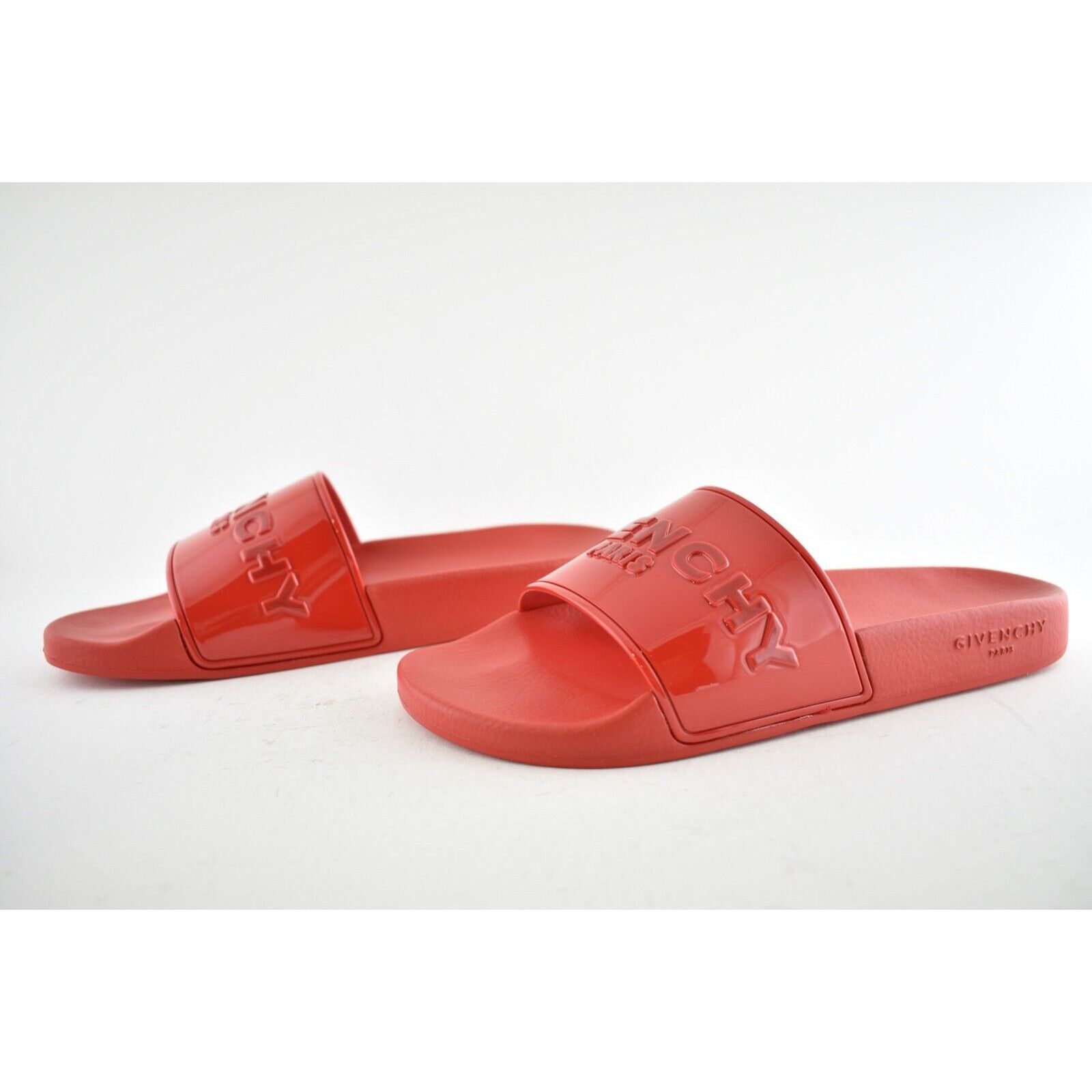 Givenchy Givenchy Paris Red Rubber Logo Embossed Slide On Pool Size US 10 / IT 40 - 10 Thumbnail