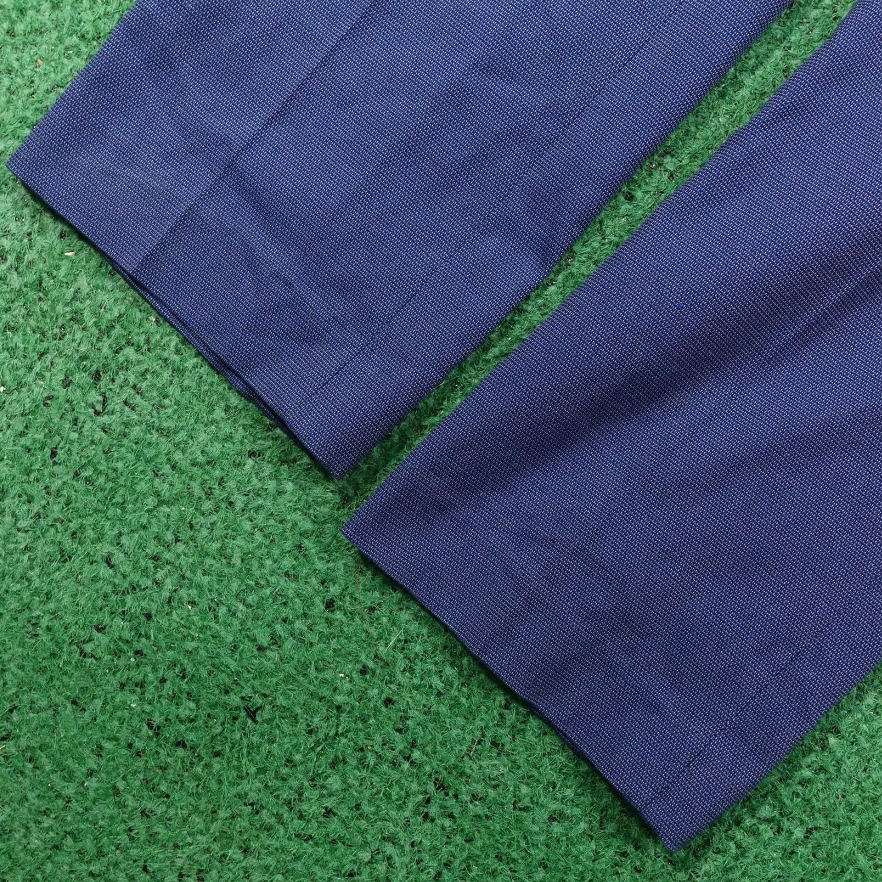 Murano Murano Alex Fit Mens Dress Pants 32x34 Blue Solid Flat Front Stretch Pockets Zip Back Welt Slacks Wardrobe Essentials Size US 32 / EU 48 - 3 Thumbnail