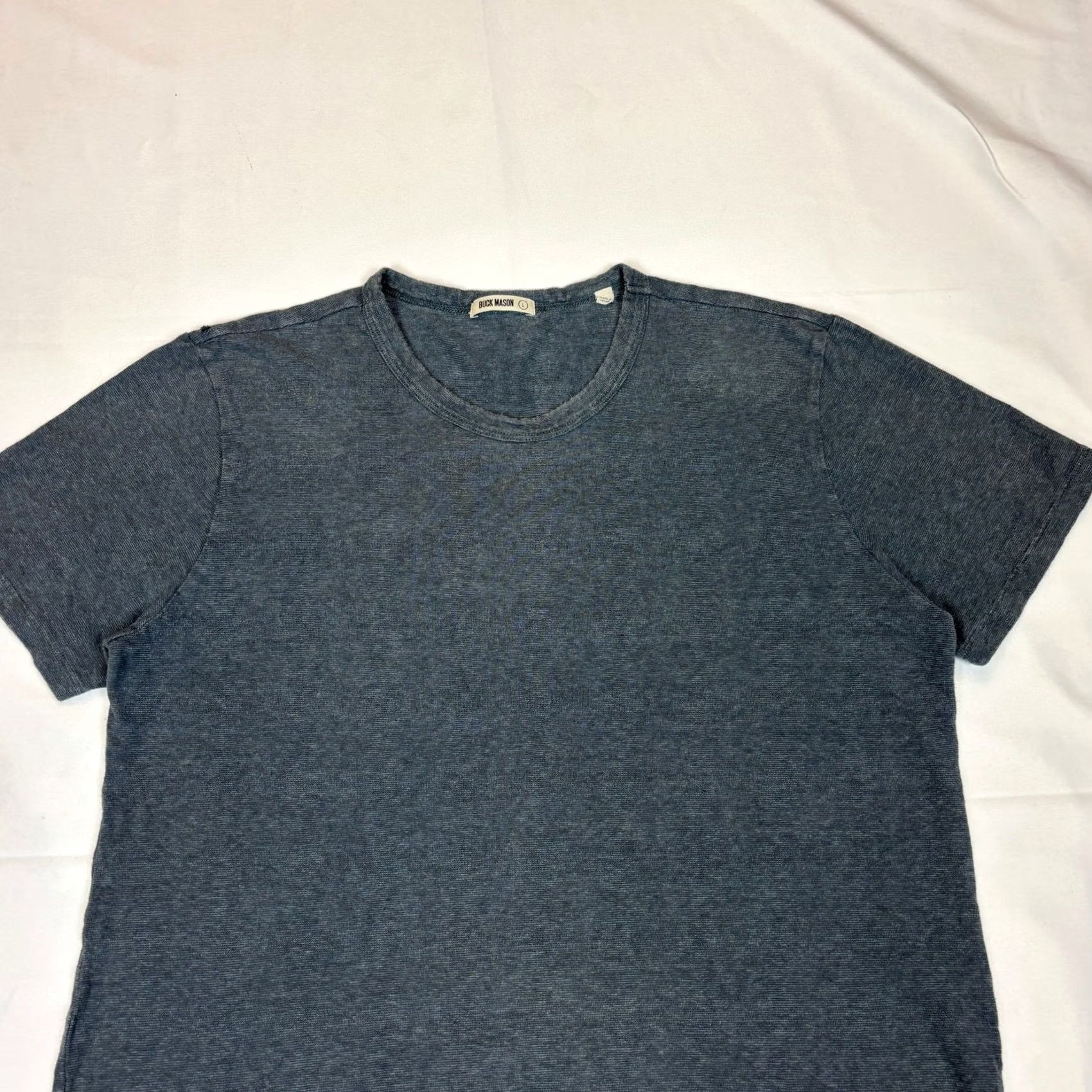 Buck Mason BUCK MASON Shirt Men's L Gray Classic Straight Hem Hemp Cotton Quiet Luxury Size US L / EU 52-54 / 3 - 2 Thumbnail