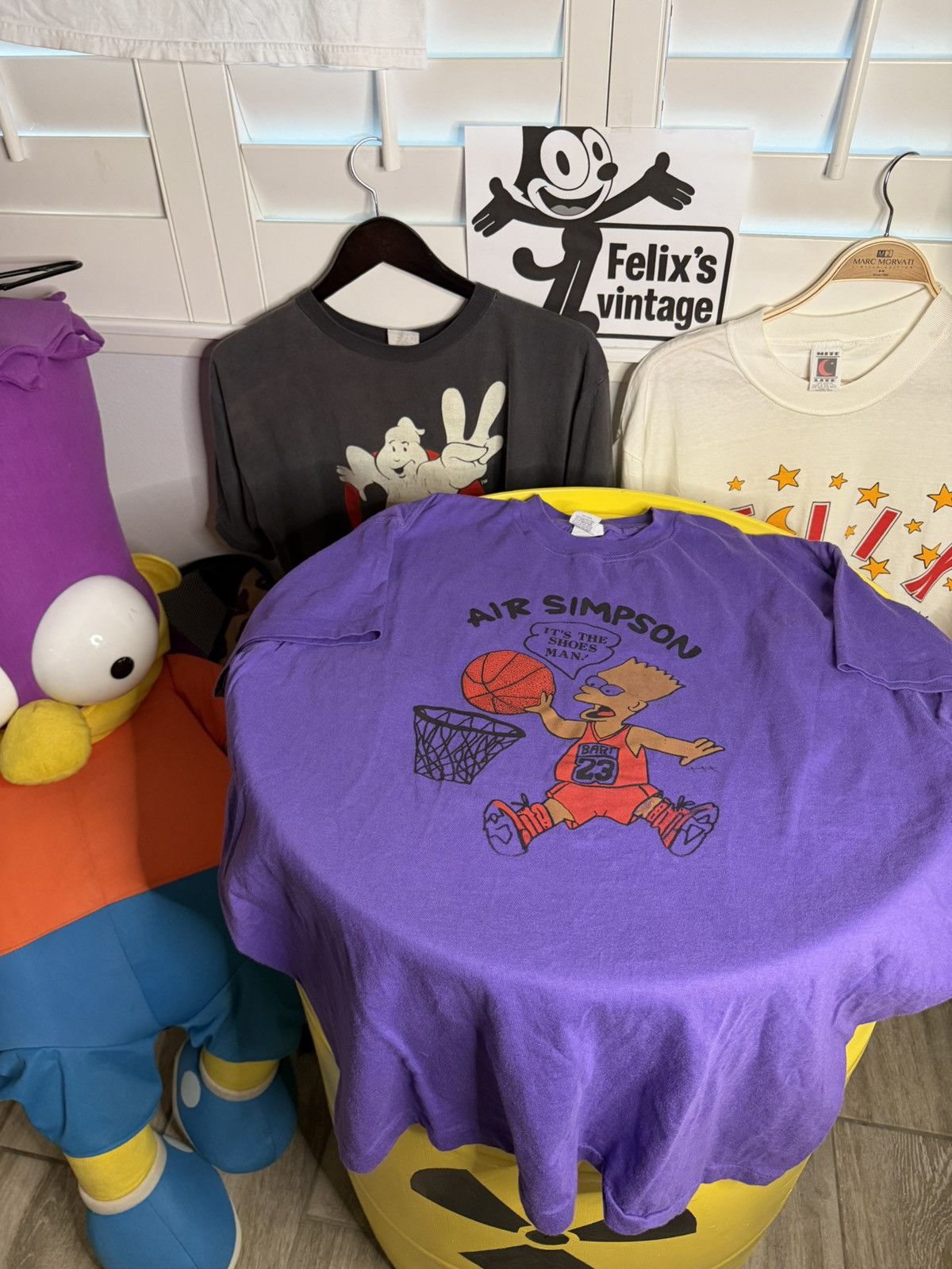 Vintage 1989 Bart Simpson basketball Single Stitch T-Shirt Size US L / EU 52-54 / 3 - 3 Thumbnail