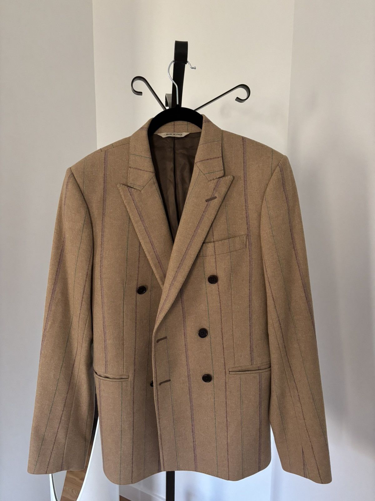 Noah Noah double breasted, striped cashmere blazer Size 38R - 1 Thumbnail