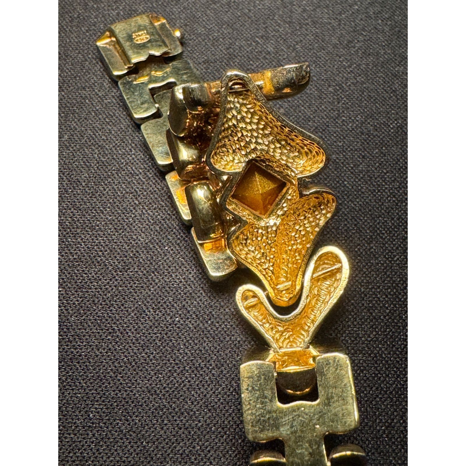 Other 925 Italy Gold Plated 28g Push Safety Clasp Bracelet Size 7 Size ONE SIZE - 9 Thumbnail