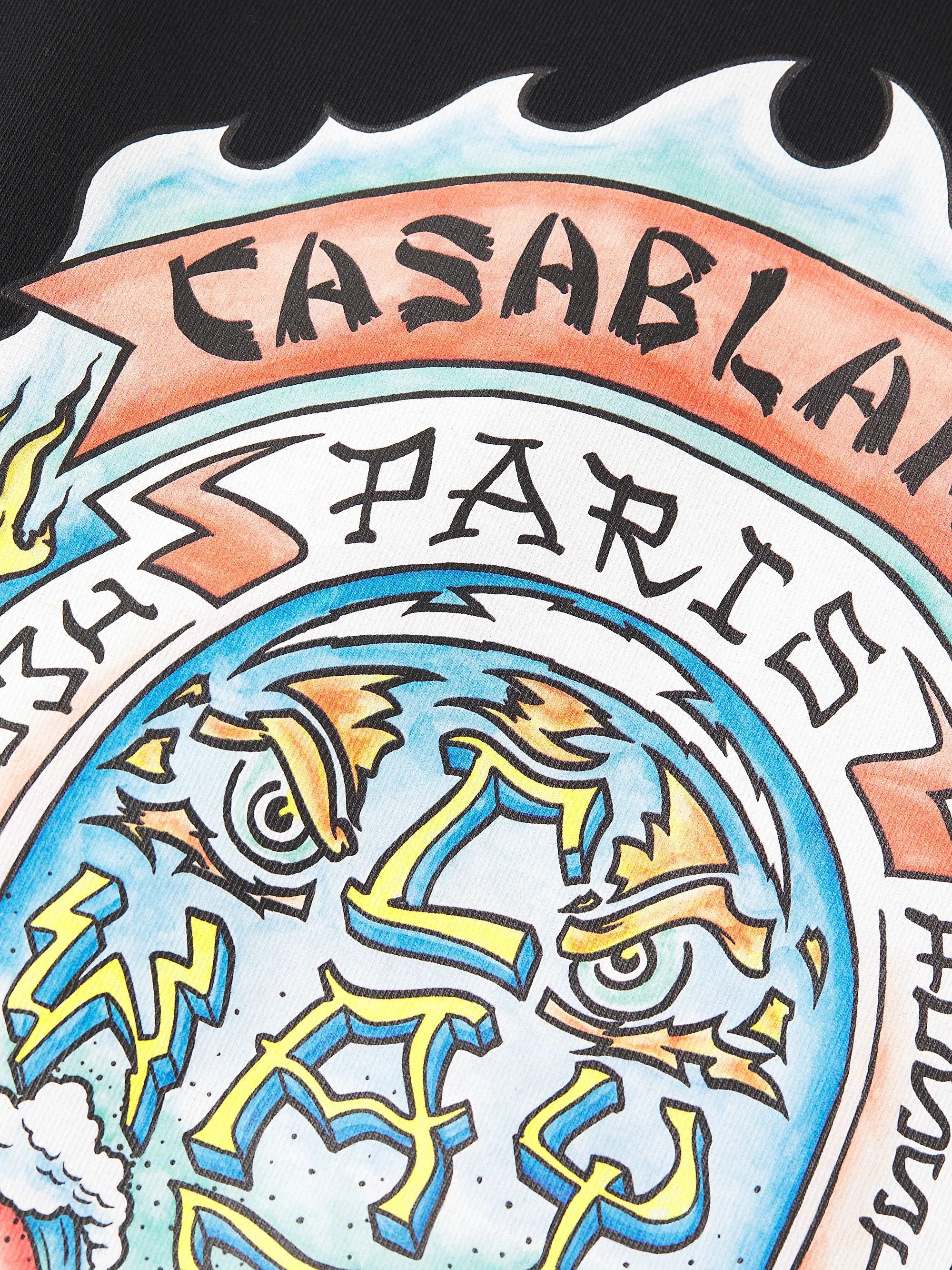 Casablanca os11x0725 Casa Way Skate Printed T-Shirt in Black Size US S / EU 44-46 / 1 - 6 Thumbnail