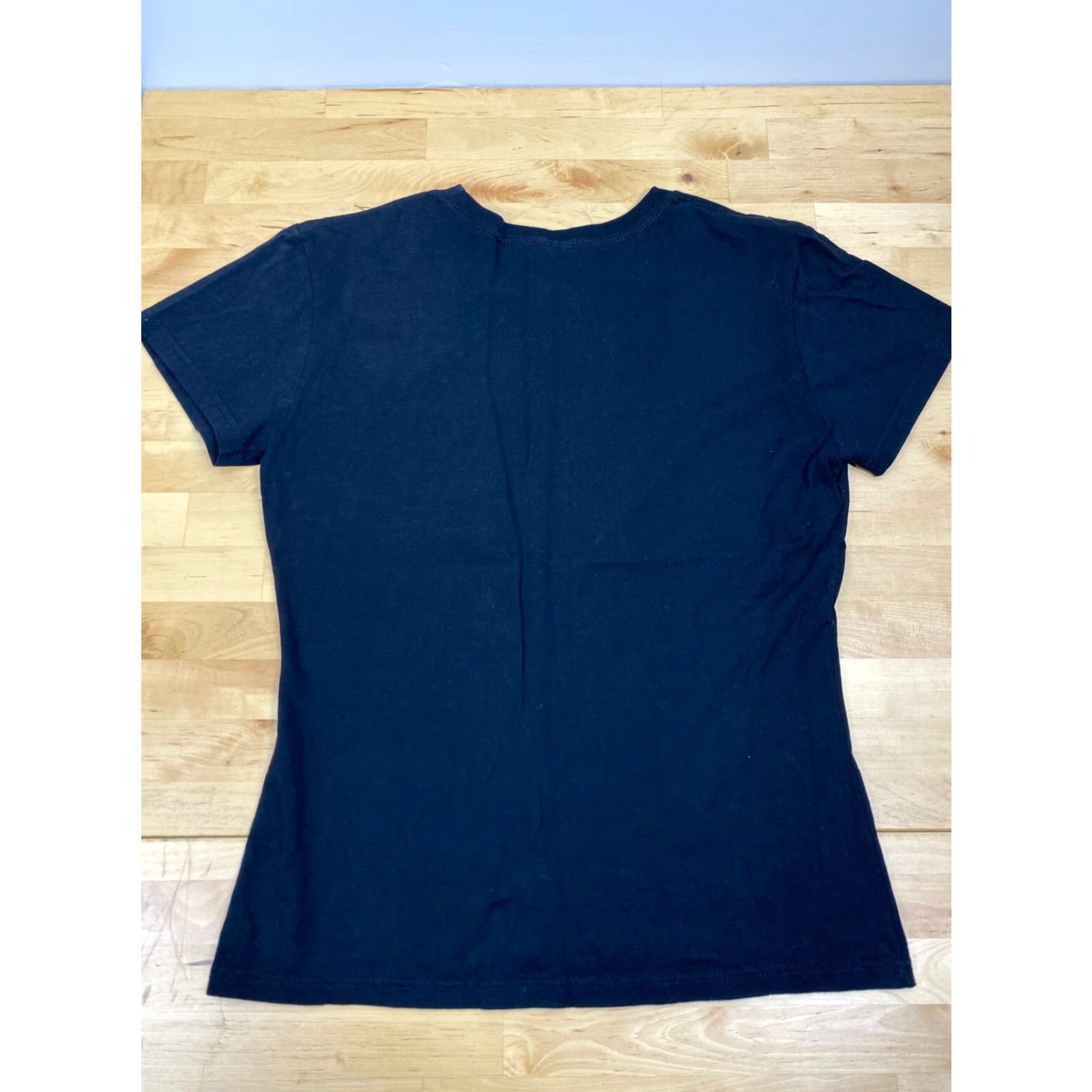 Vintage Yazbek Logo Shirt Black Short Sleeve Cotton Crew Neck Women's L Size 36" / US 14 / IT 50 - 3 Thumbnail