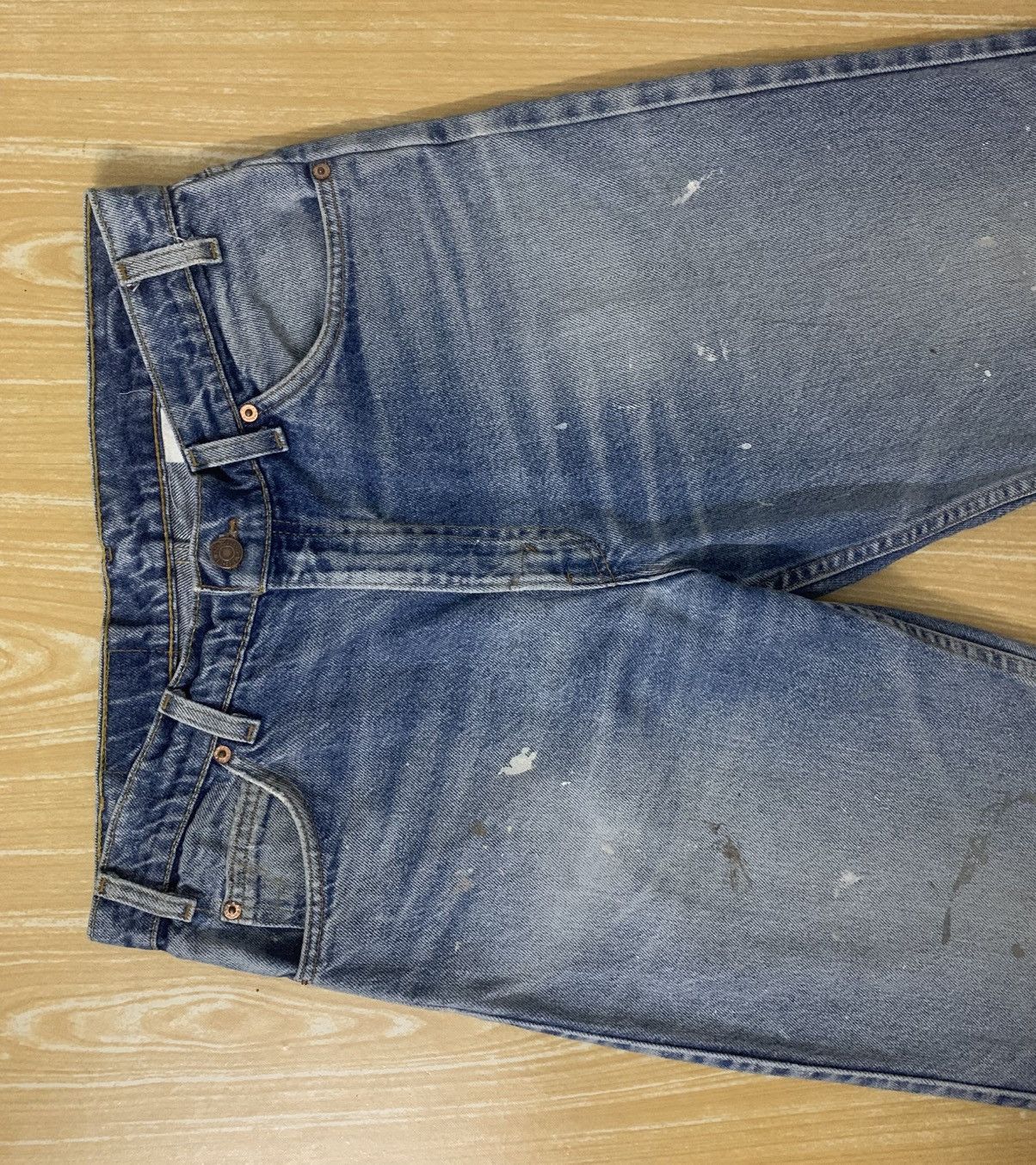 Levi's Vintage painted & dirty Levi’s Orange Tab Made In USA Size US 32 / EU 48 - 8 Thumbnail