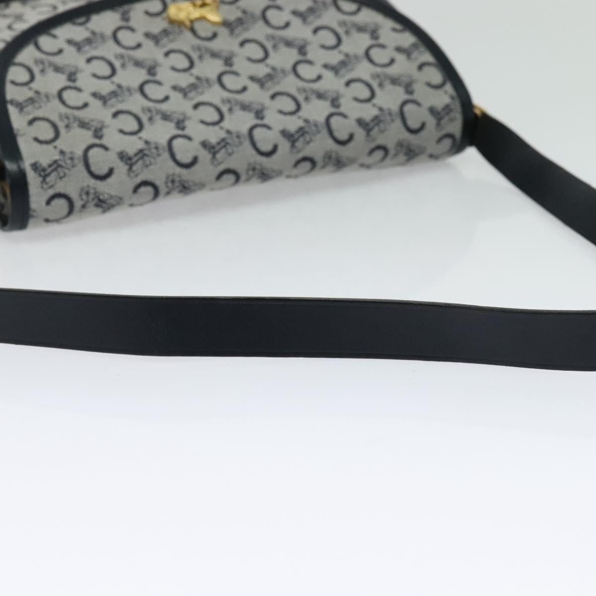 Celine CELINE C Sulky Shoulder Bag Canvas Navy Gold Size ONE SIZE - 7 Thumbnail