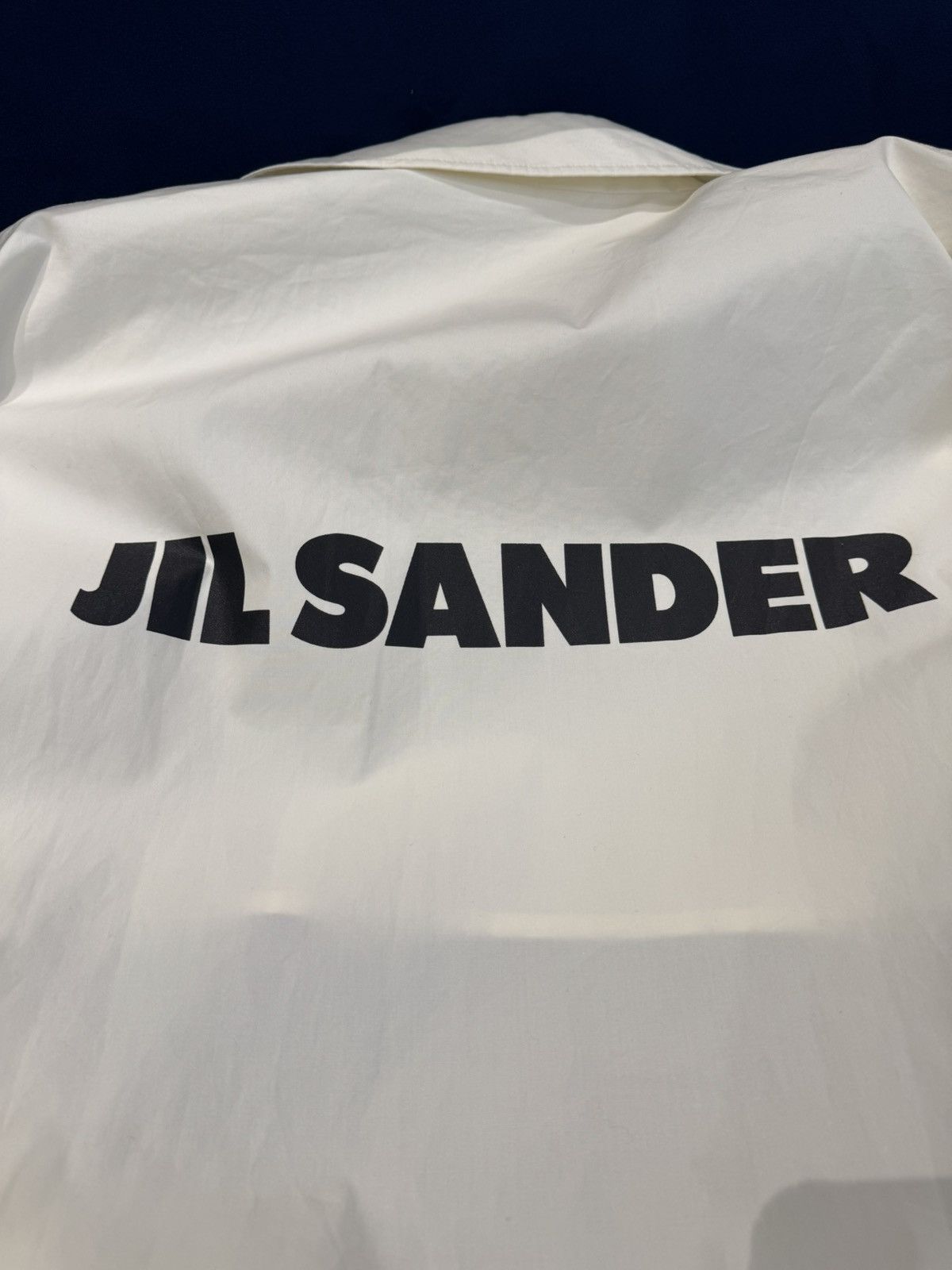 Jil Sander NWT Back Logo Coach Jacket - WHITE, 48 Size US M / EU 48-50 / 2 - 9 Thumbnail