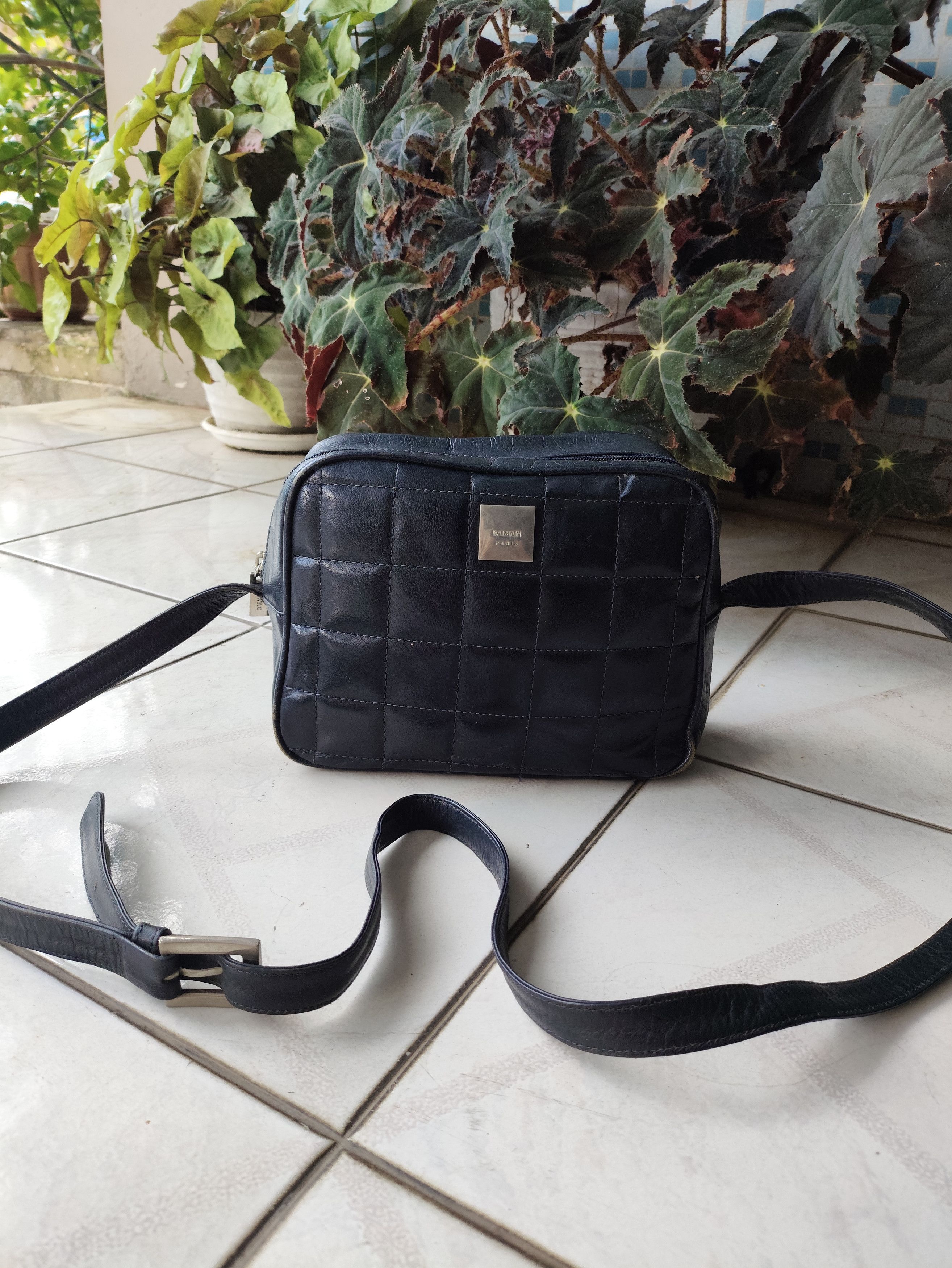 Balmain Balmain Paris Leather Quilted Camera Size ONE SIZE - 1 Thumbnail