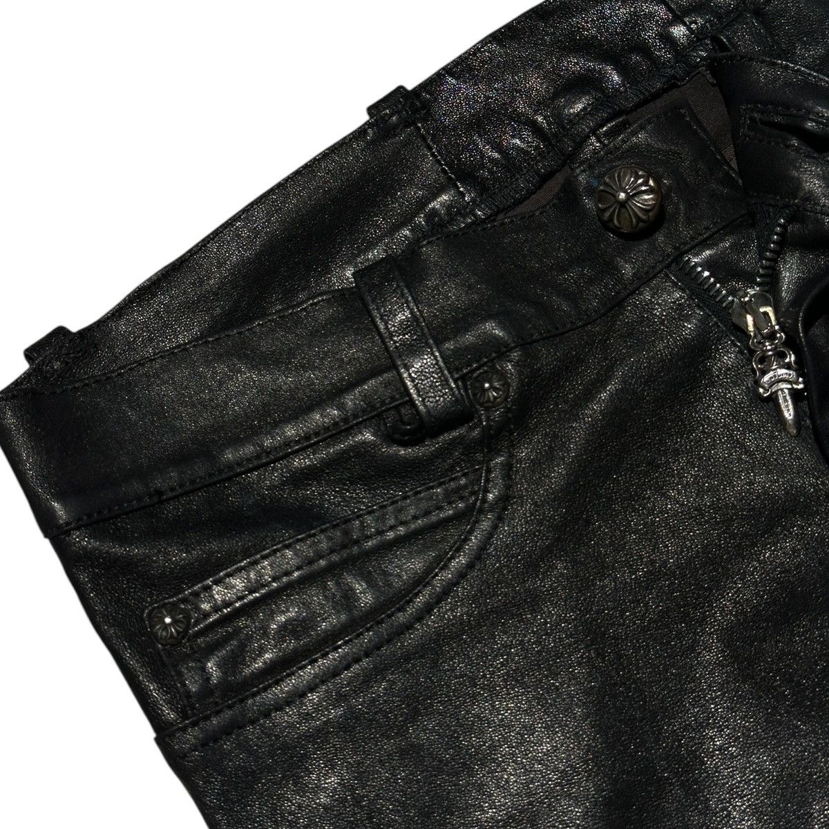 Chrome Hearts Leather fleur stretch pants Size 25" / US 0 / IT 36 - 2 Thumbnail