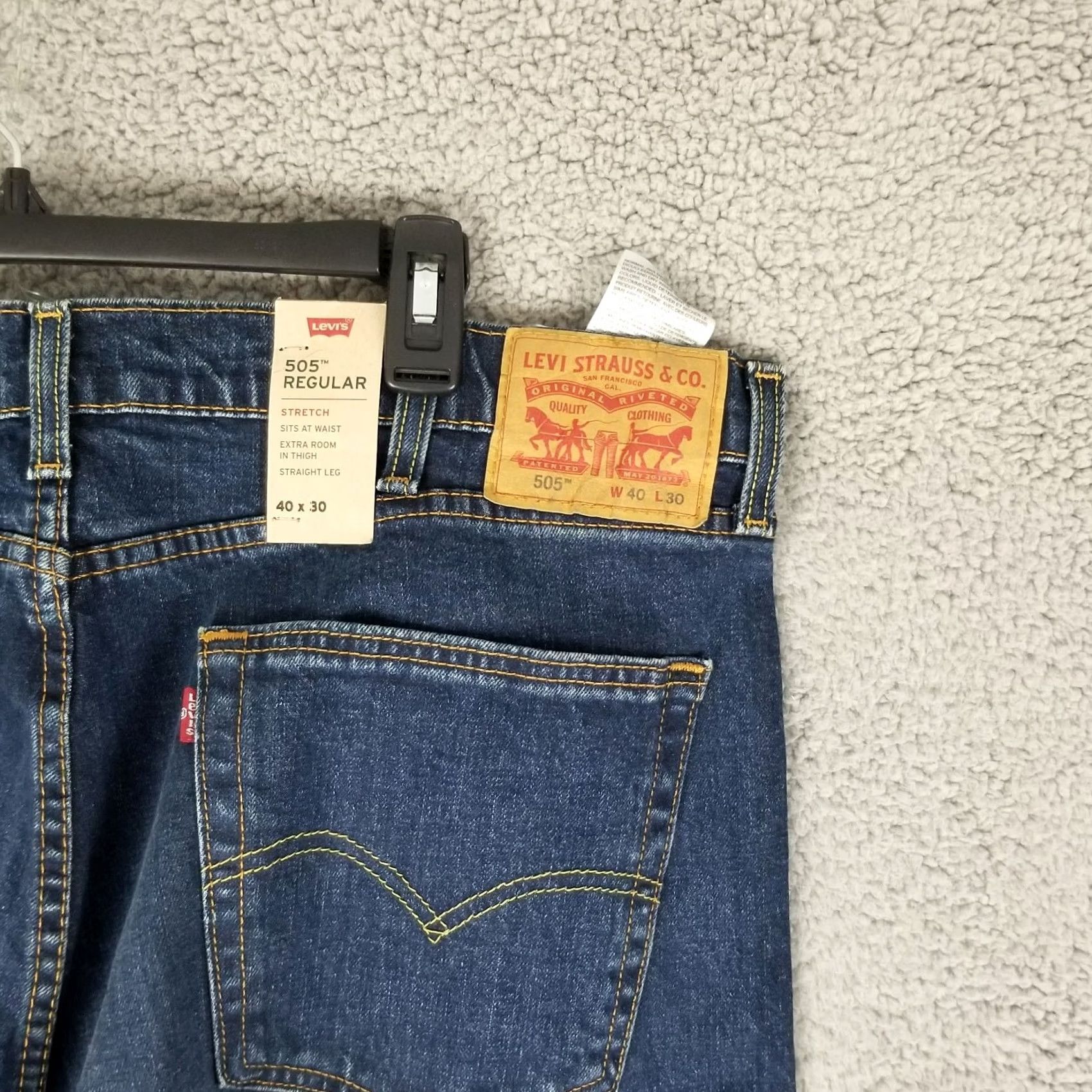 Levi's Levi's 505 Jeans Men 40X30 Denim Regular Fit Straight Jeans Blue 90s Cowboy Preppy Brand Levi's Mens Size US 40 / EU 56 - 7 Thumbnail