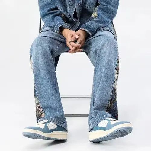 Japanese Brand × Jean Y2K Hiphop Elastic Waist Bear Printed Baggy Leg Jean Size US 32 / EU 48 - 3 Thumbnail
