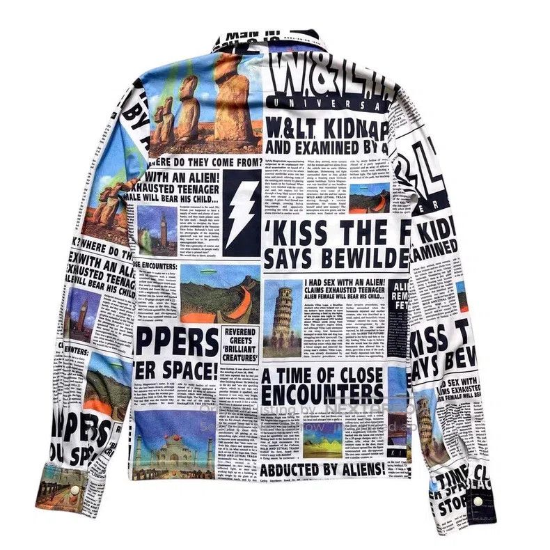 Walter Van Beirendonck Walter Van Beirendonck Newspaper printed shirt Size US M / EU 48-50 / 2 - 2 Thumbnail