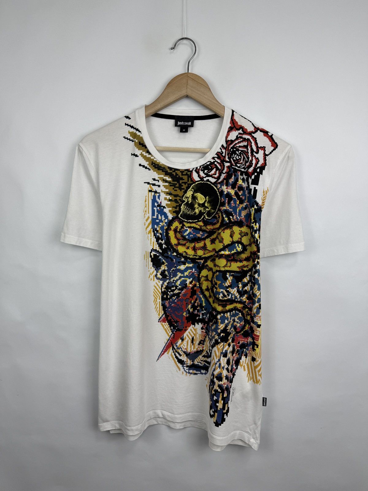 Just Cavalli 🇮🇹💀 Just Cavalli Art Asymmetrical Tiger Skull Snake T-Shirt Size US M / EU 48-50 / 2 - 3 Thumbnail