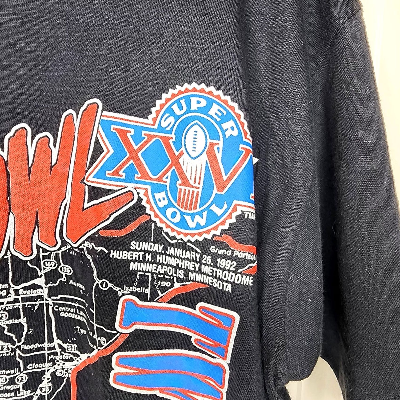 Nutmeg VINTAGE Nutmeg Shirt Mens XL Black VTG Super Bowl XXVI Twin Cities NFL Football Tee Size US XL / EU 56 / 4 - 3 Thumbnail