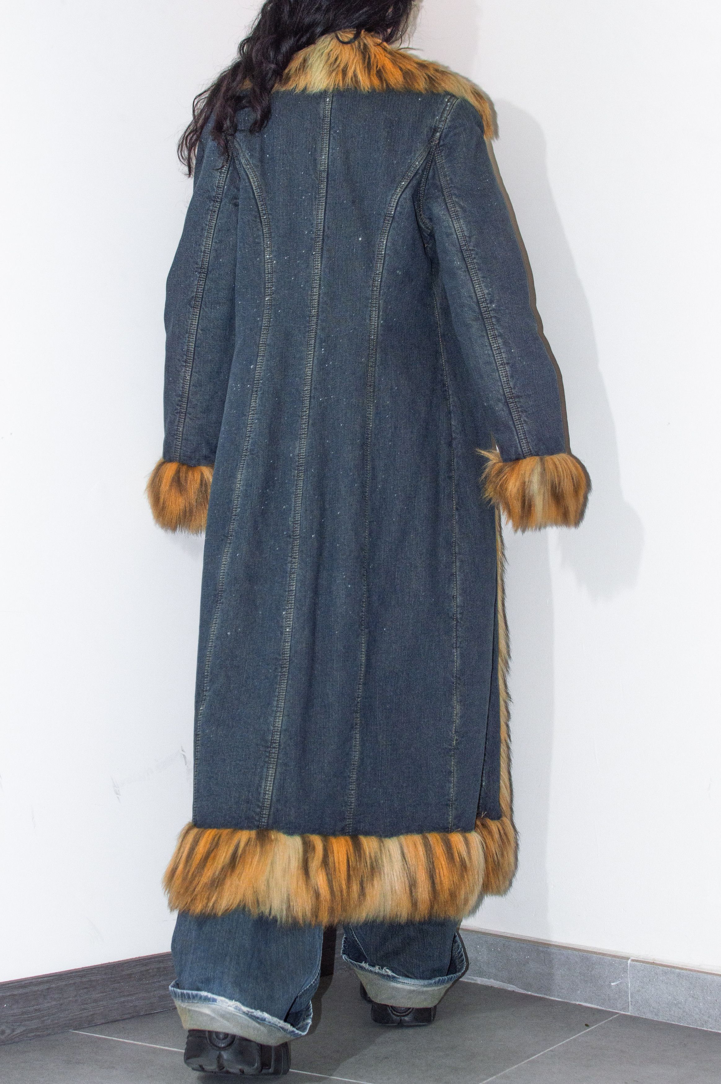 Vintage Vintage Y2k Faux Fur Trim Maxi Afghan Coat Size S / US 4 / IT 40 - 3 Thumbnail