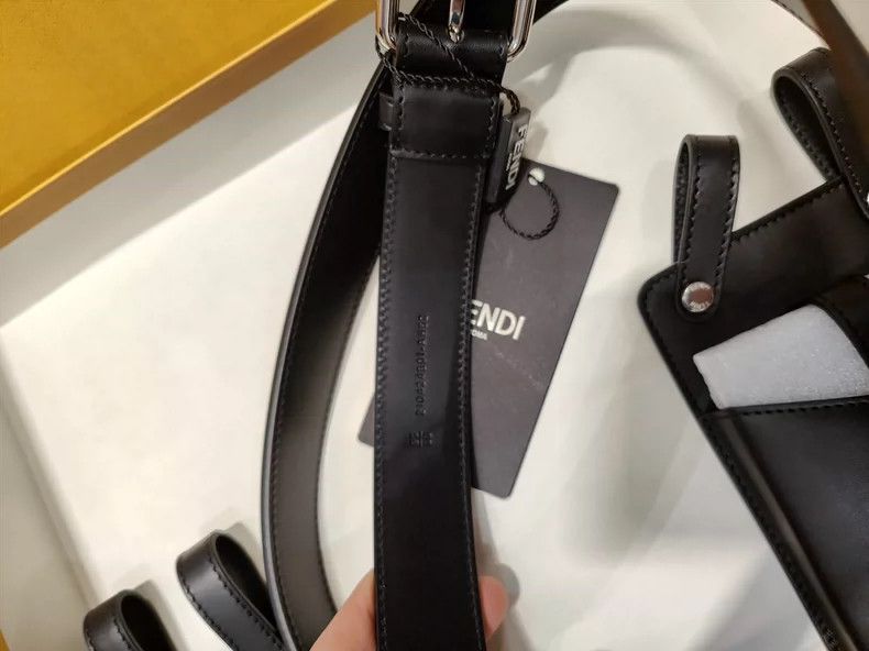 Fendi Fendi size 95 Classic black belt Size ONE SIZE - 4 Thumbnail