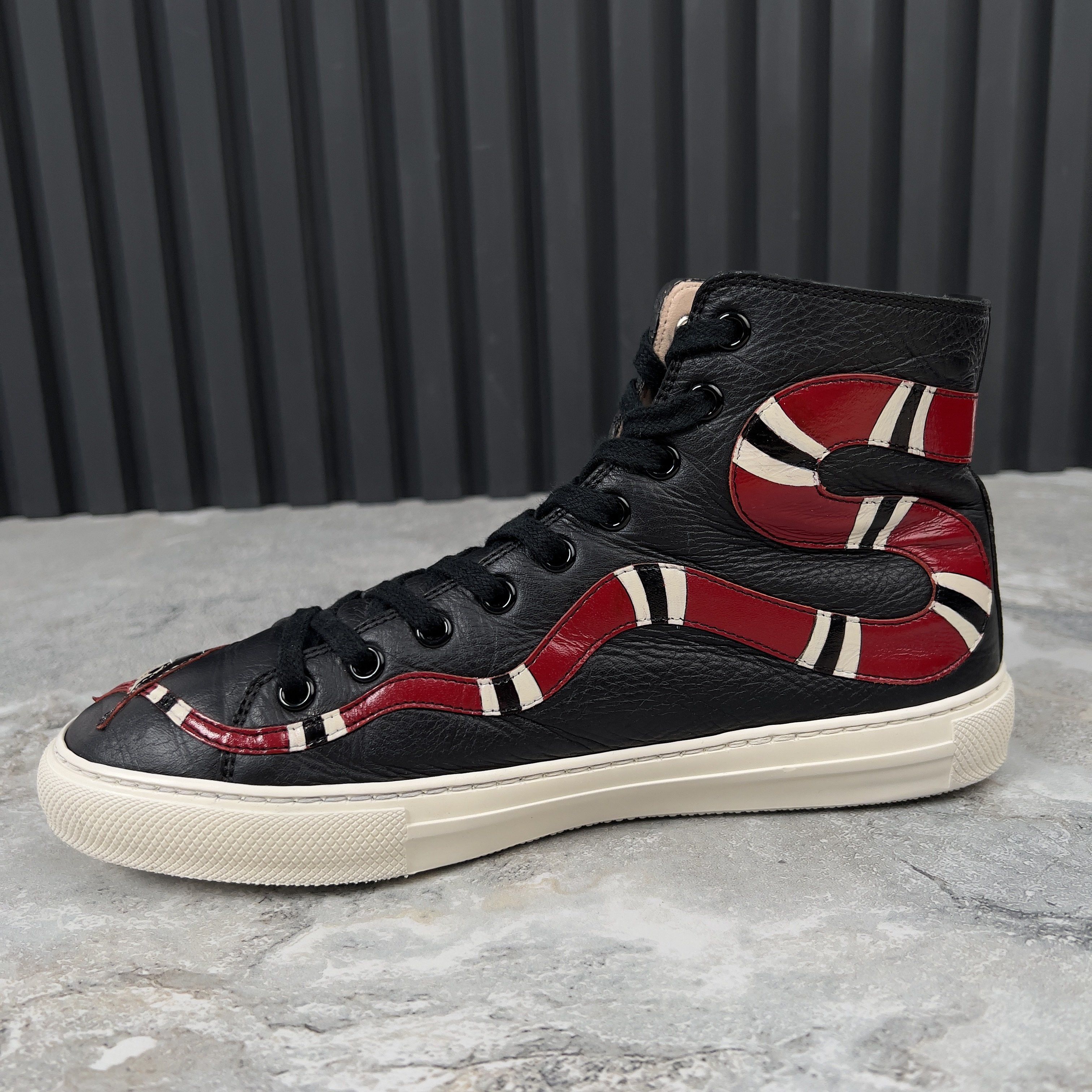 Gucci Gucci Major Snake High Top Sneakers Leather Size US 7 / IT 37 - 8 Thumbnail
