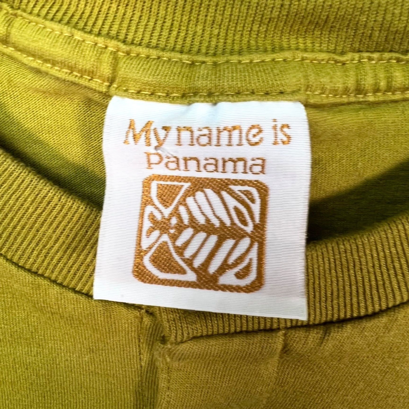Vintage My Name Is Panama Yellow Henley T-Shirt With Embroidered Patch Mens Large Size US L / EU 52-54 / 3 - 3 Thumbnail