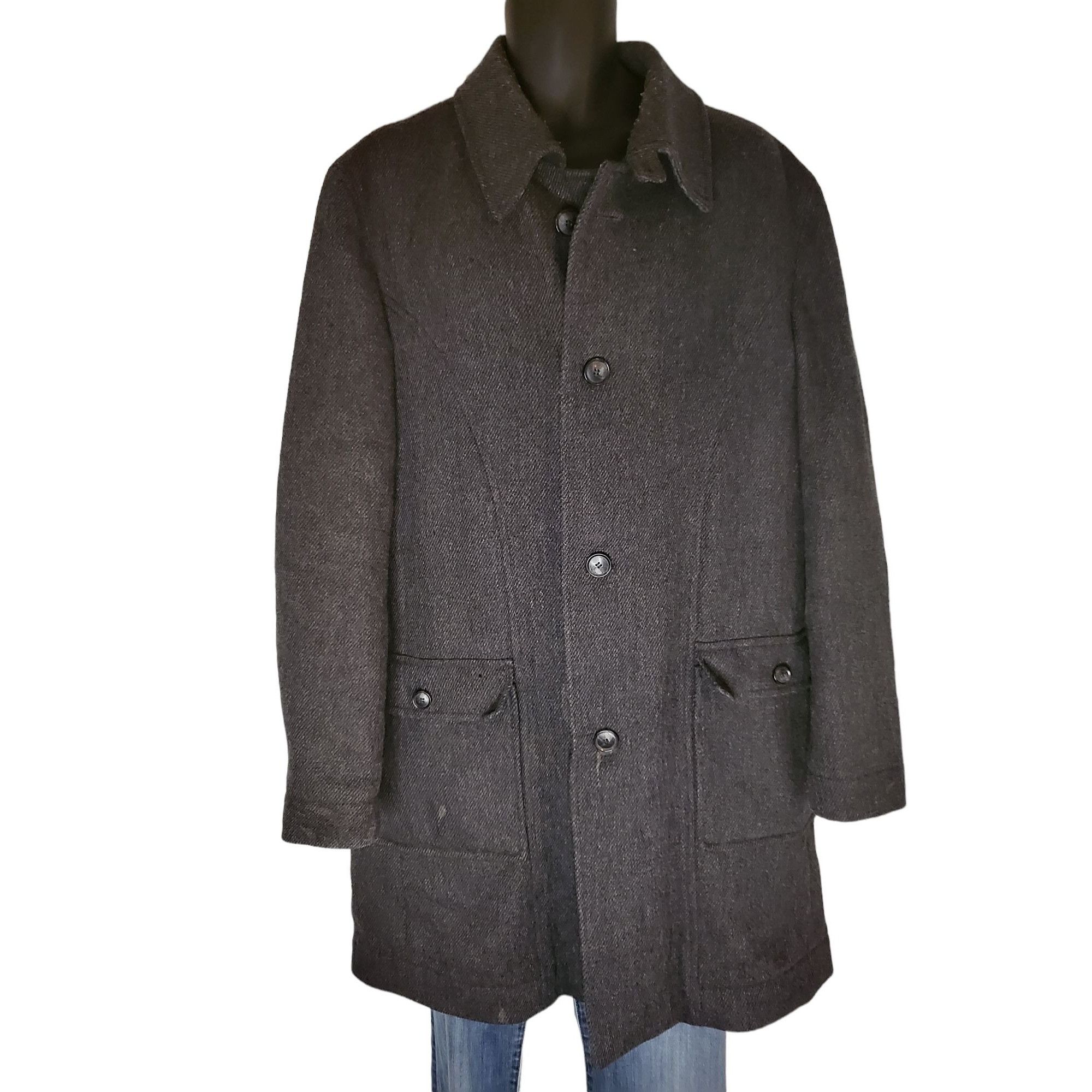 Hugo Boss Hugo Boss Stratus WoolGray Long Winter Trench Overcoat - Men ...