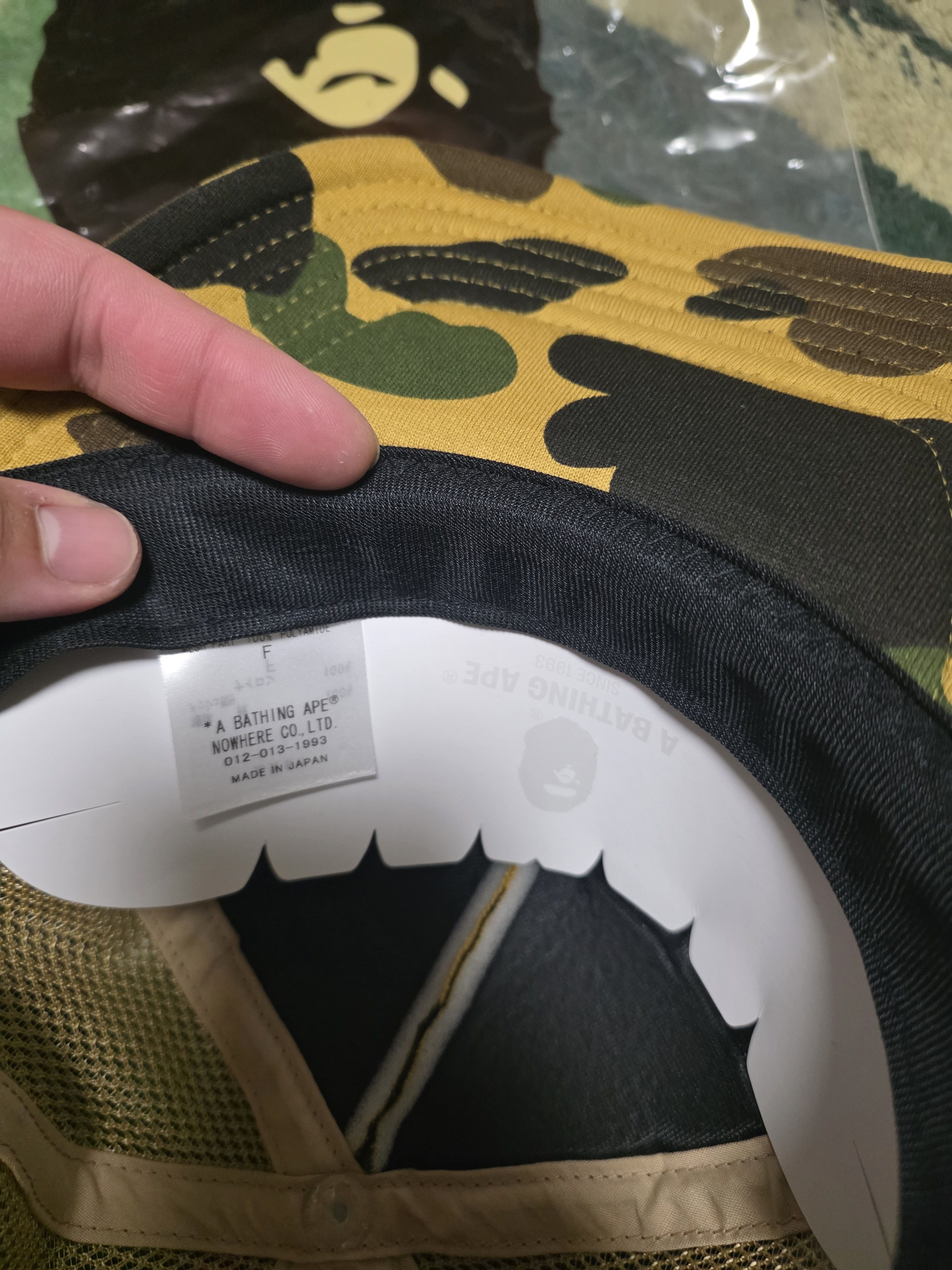 Bape BAPE x Moussy 1st Camo Yellow Mesh Cap / Ball Cap Size ONE SIZE - 8 Thumbnail