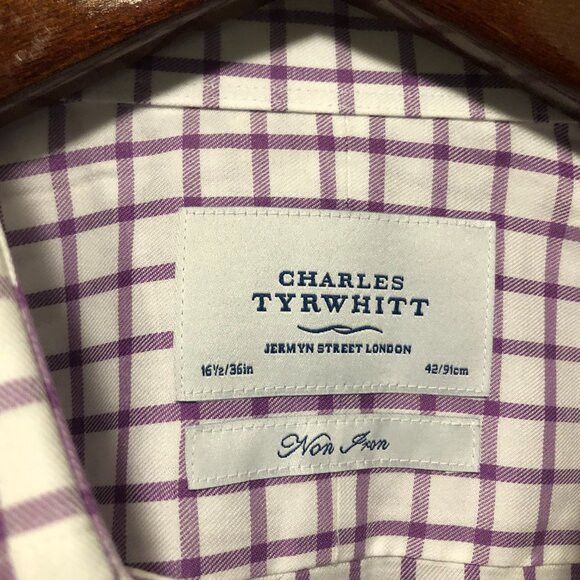 Charles Tyrwhitt CHARLES TYRWHITT MEN'S NEW COTTON DRESS SHIRT SIZE: 16.5/36 Size US L / EU 52-54 / 3 - 4 Thumbnail