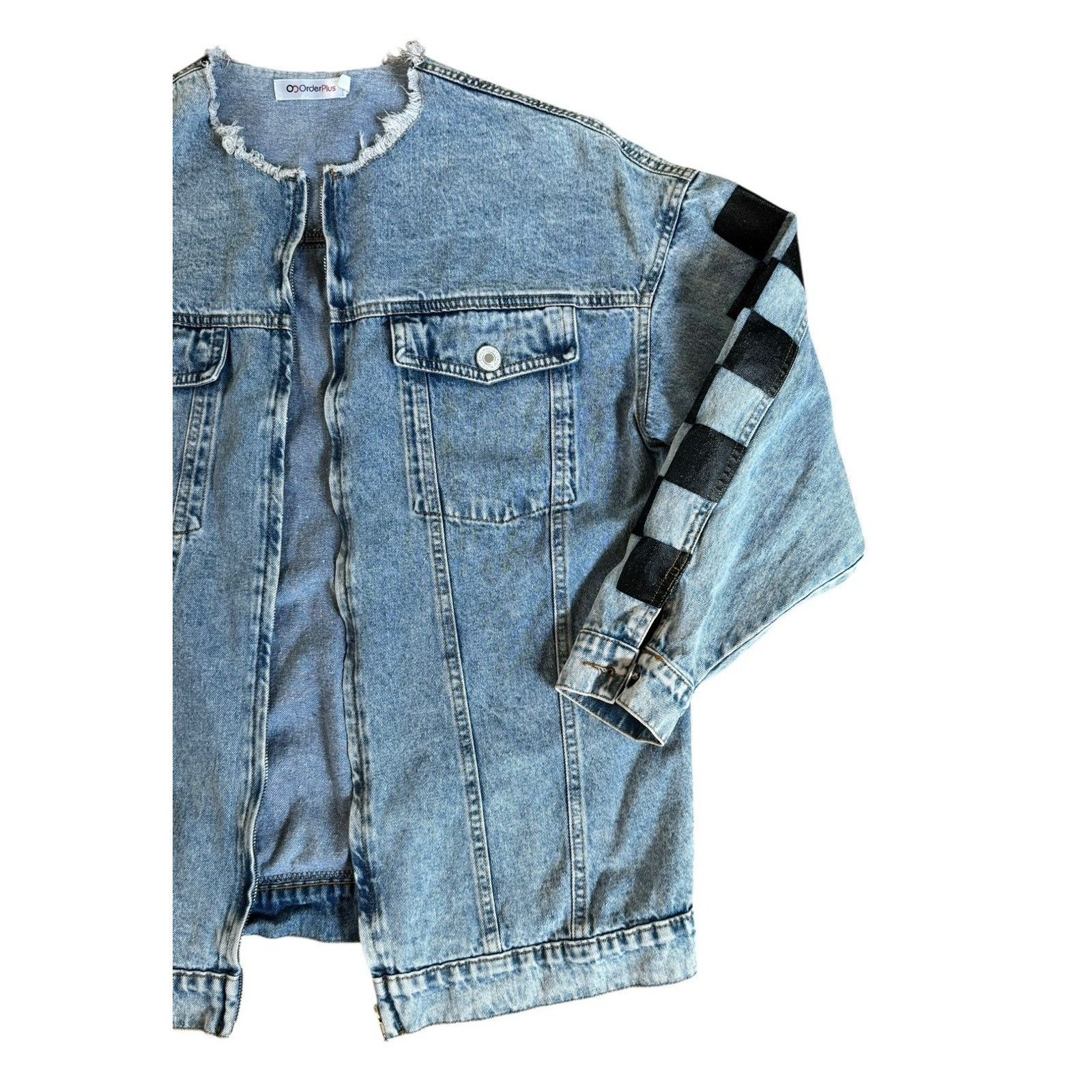 Other NIRVANA Denim Jacket 90s Punk Rock Retro Vintage Checkered M Size M / US 6-8 / IT 42-44 - 5 Thumbnail