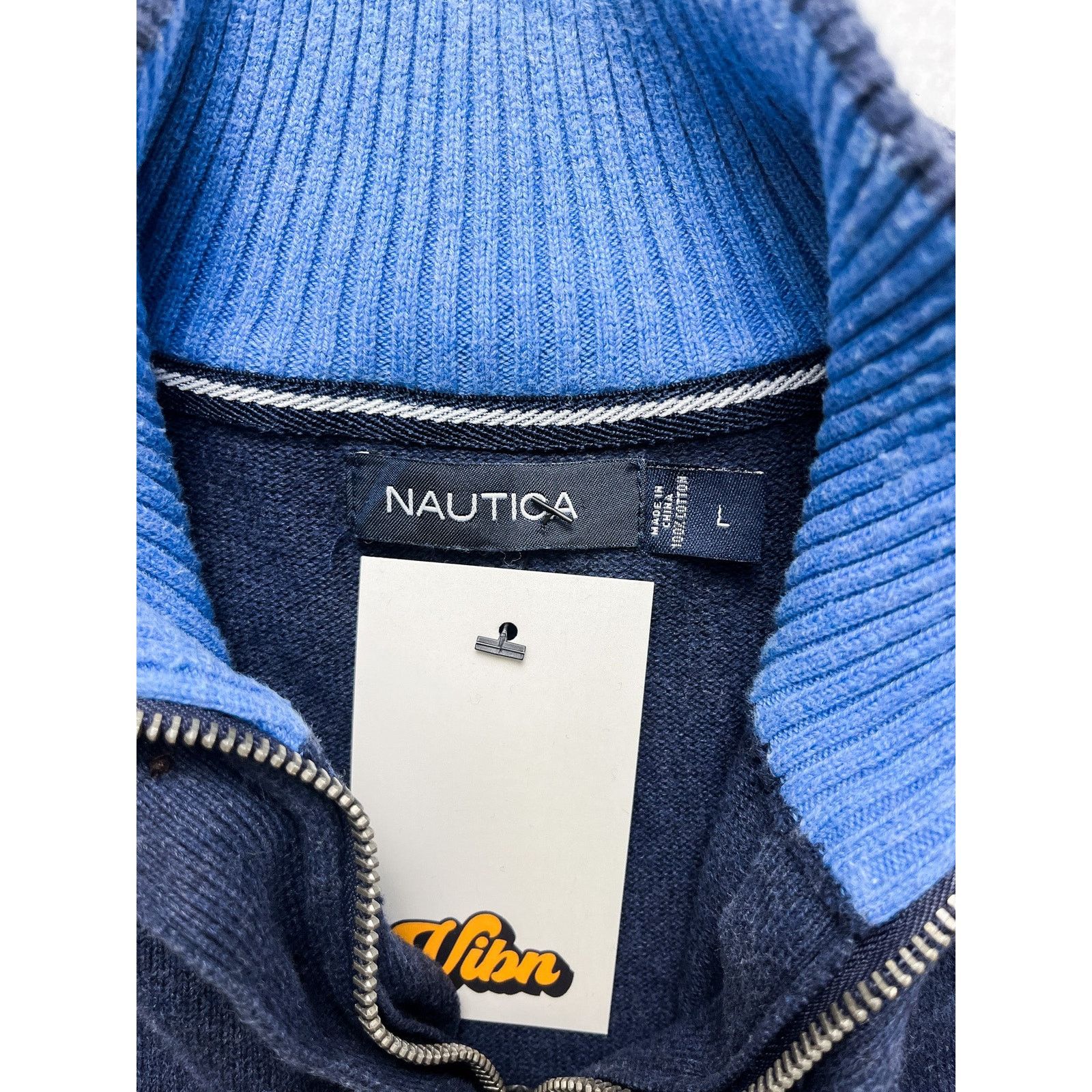 Nautica Vintage 90s Nautica Blue 1/4 Zip Sweatshirt - Men's Large Size US L / EU 52-54 / 3 - 3 Thumbnail