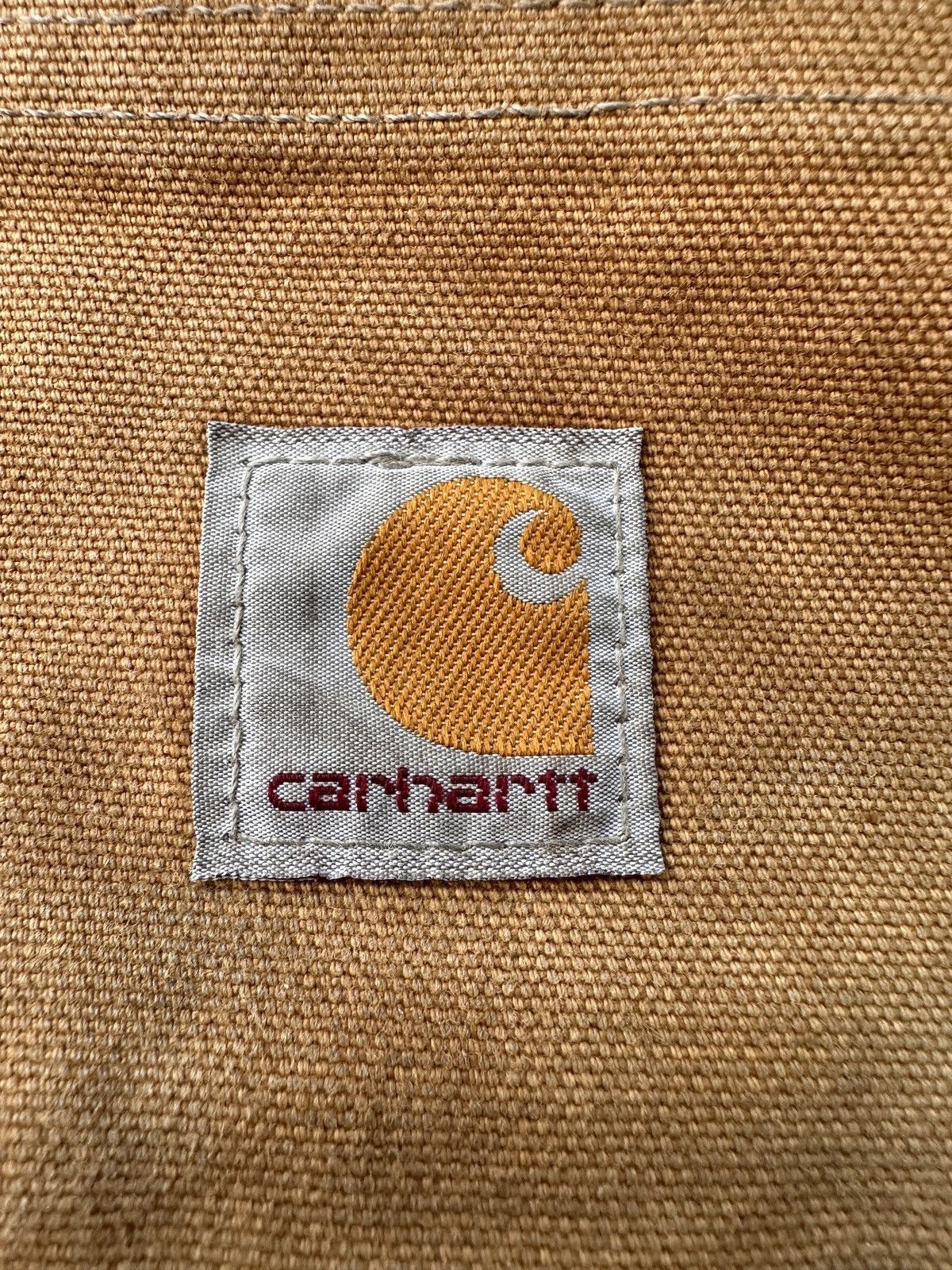 Carhartt Sun fade bleached Trashed dungarees double knee carpenter Size US 33 - 9 Thumbnail