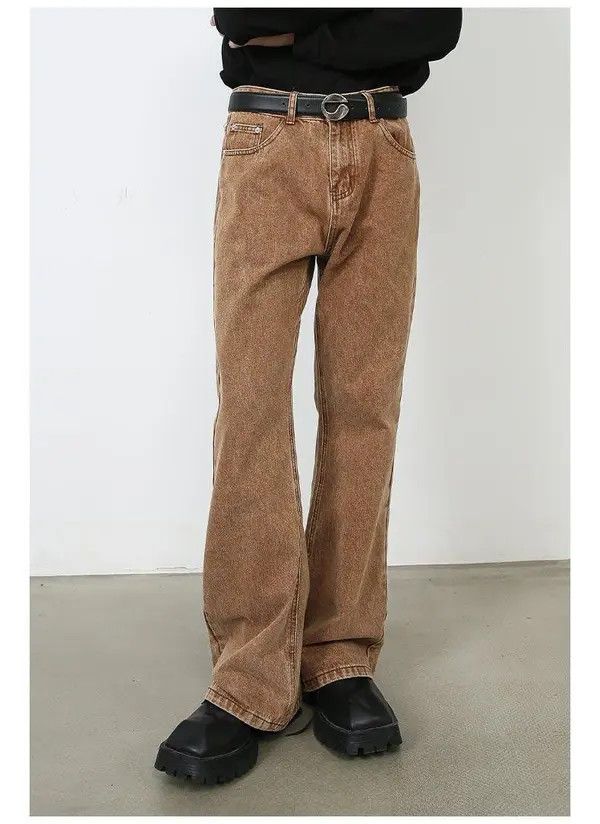 VIBE Brown Flared Denim Jeans Size US 32 / EU 48 - 4 Thumbnail