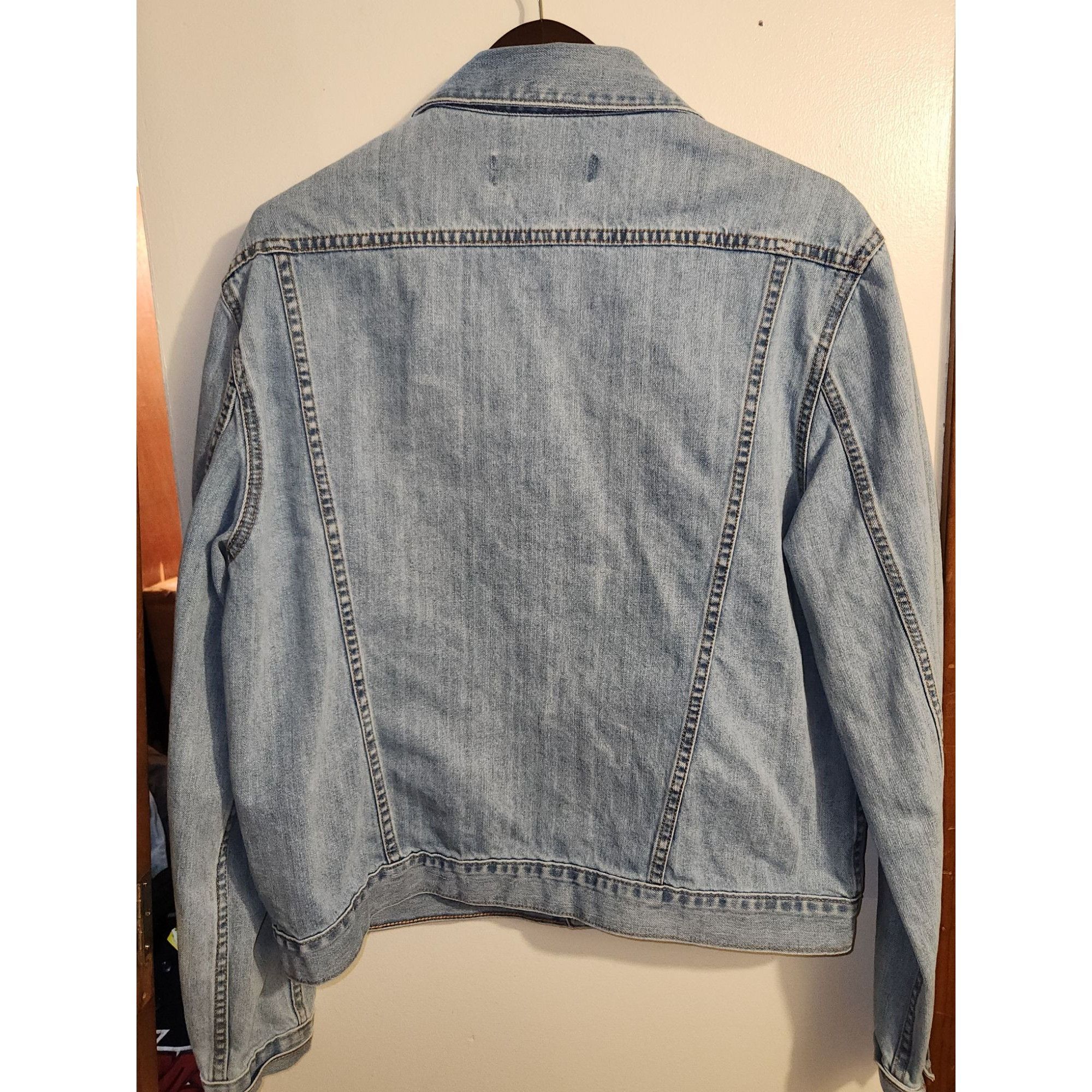 Calvin Klein Calvin Klein Mens XXL Denim Trucker Jacket With Button Closu Size US XXL / EU 58 / 5 - 5 Thumbnail
