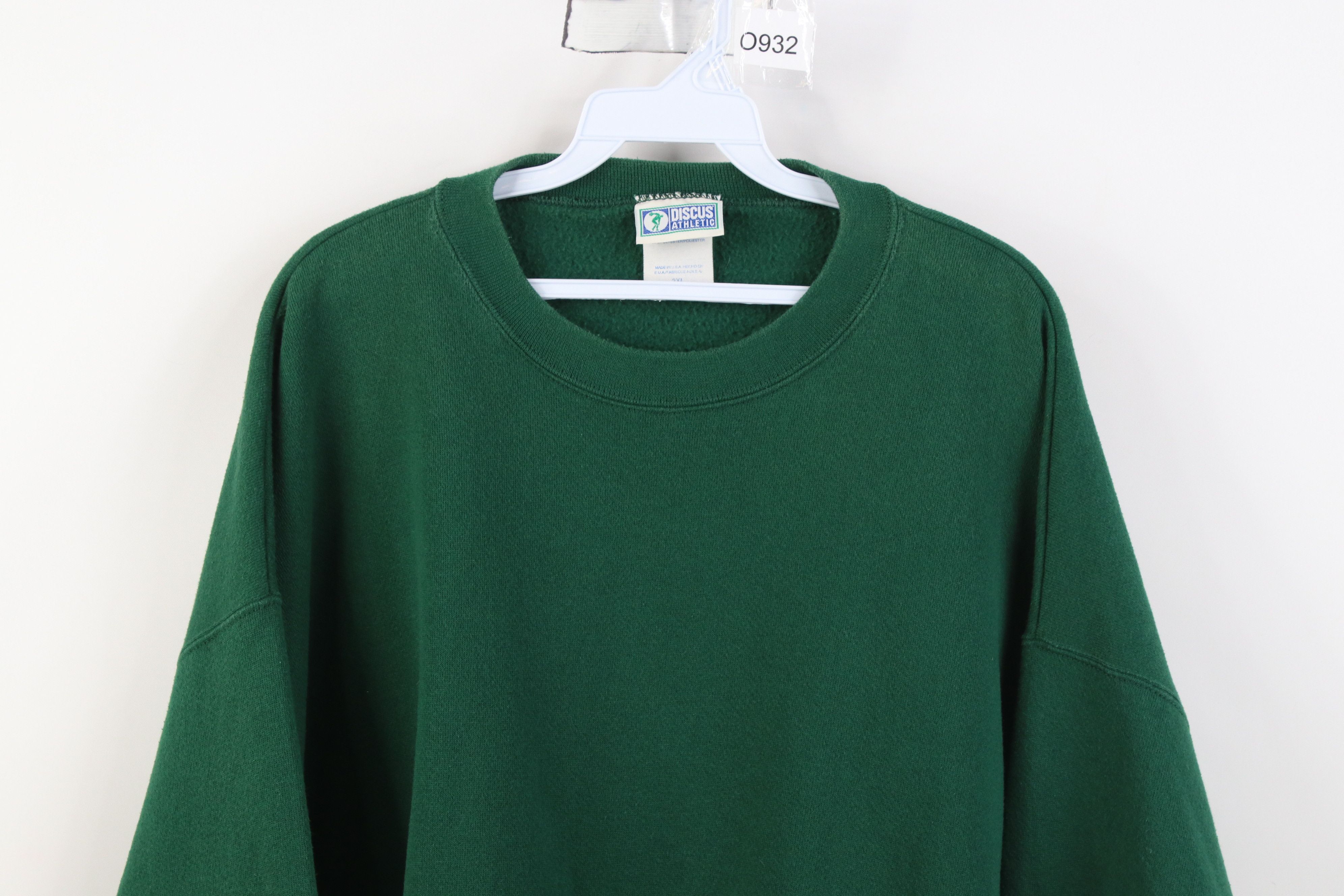 Vintage Vintage 90s Streetwear Heavy Crewneck Sweatshirt Green USA Size US XXL / EU 58 / 5 - 2 Thumbnail