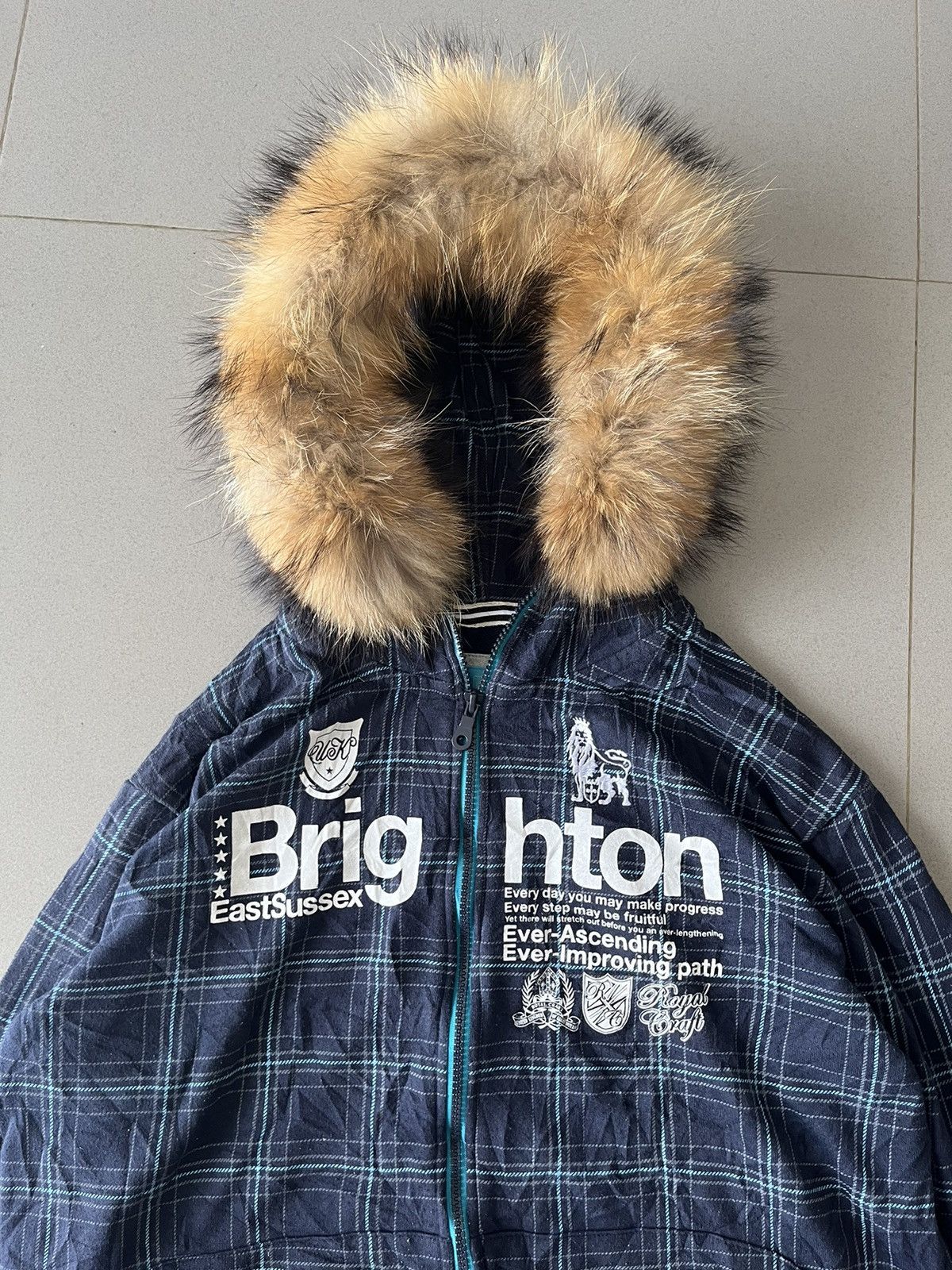 If Six Was Nine × Japanese Brand × Le Grande Bleu (L.G.B.) Japanese~Royal Craft Poem Fur Hoodie Gothic Ifsix Lgb Style Size US L / EU 52-54 / 3 - 2 Thumbnail