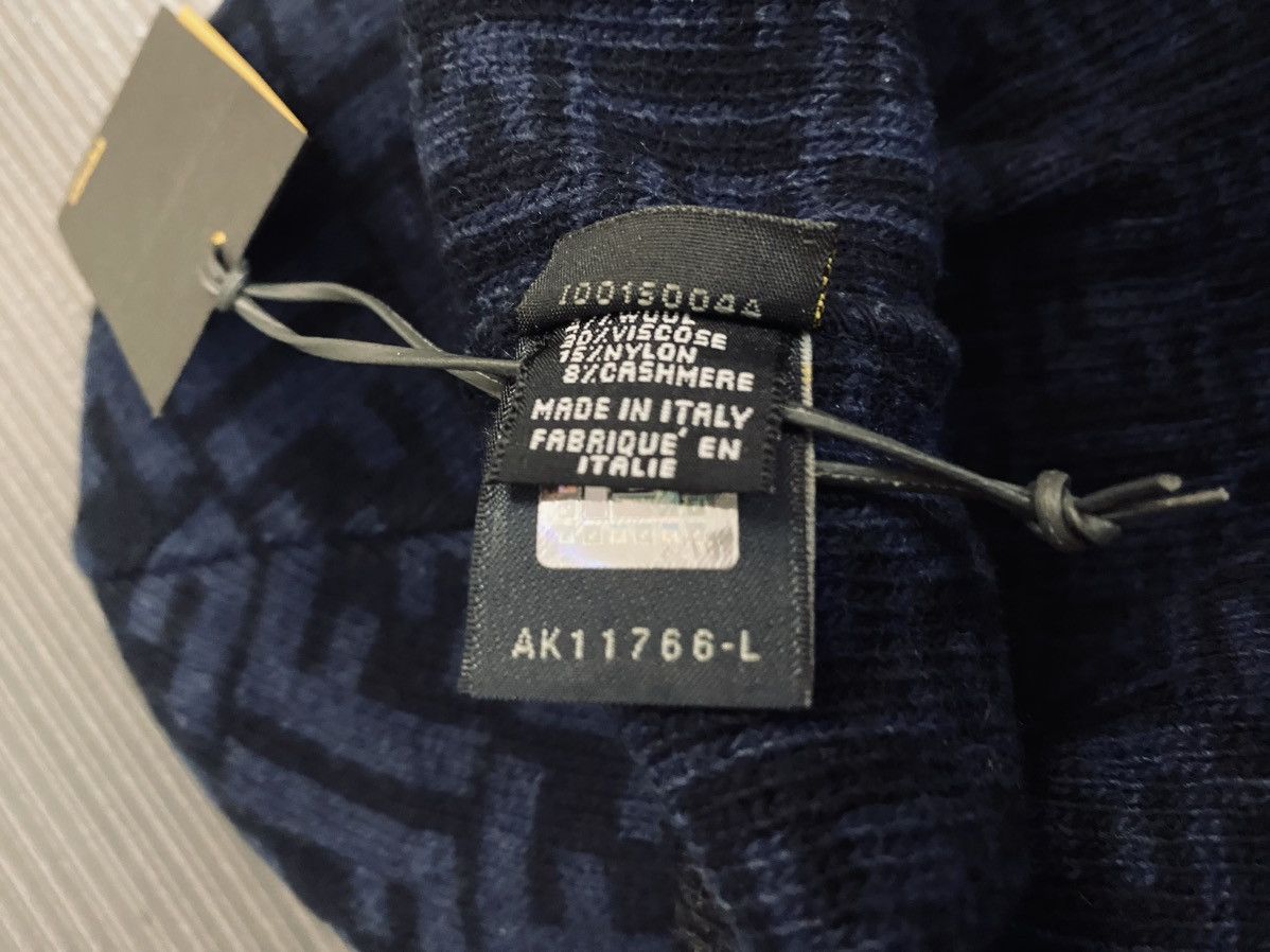 Fendi Fendi 🇮🇹 Blue/Black Wool blend FF Beanie unisex NEW Size ONE SIZE - 10 Thumbnail