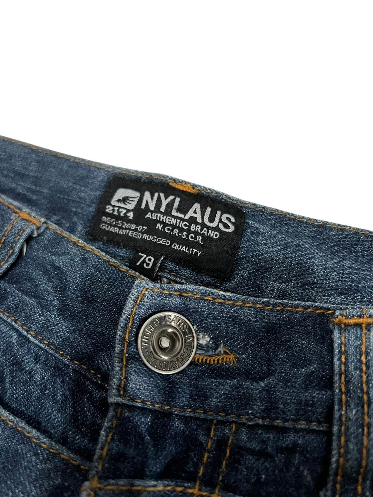 Japanese Brand Vintage Japanese Brand Nylaus Double Waist Claw Denim Jean Size US 29 - 10 Thumbnail
