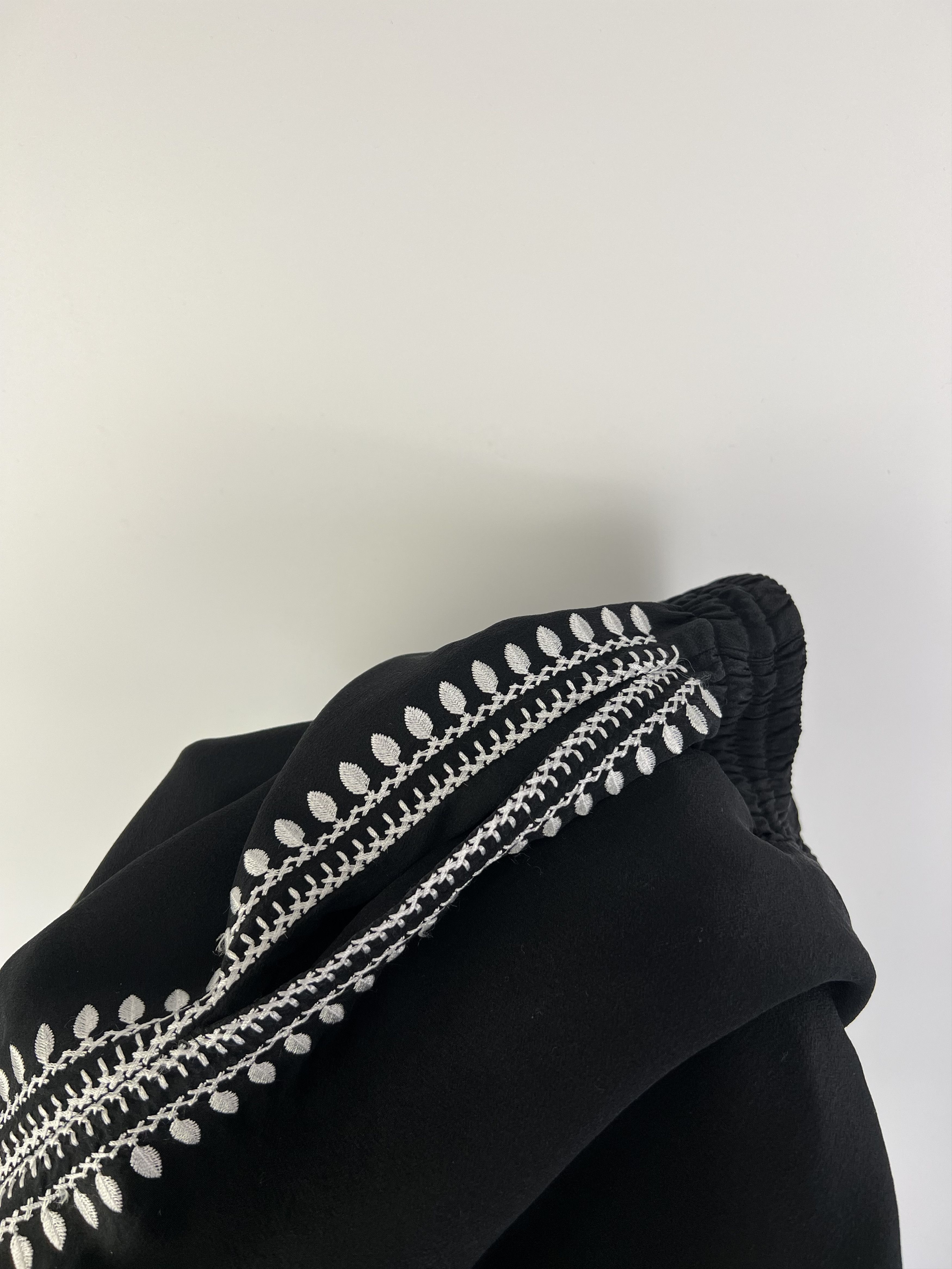 Designer Marie France Van Damme Lace Silk Pants Black Size 2 Size 30" / US 8 / IT 44 - 4 Thumbnail