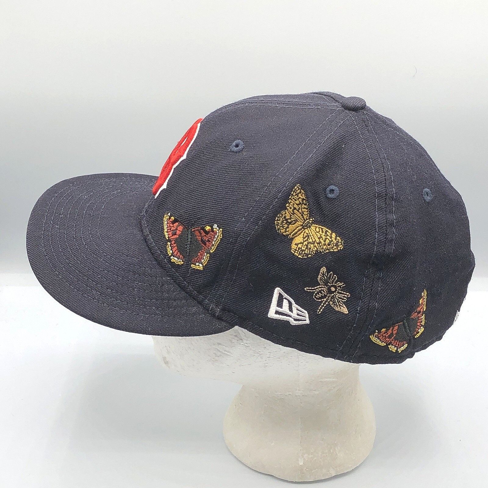 New Era New Era FELT Boston Red Sox Fitted Butterfly Garden Wool Hat Size ONE SIZE - 3 Thumbnail