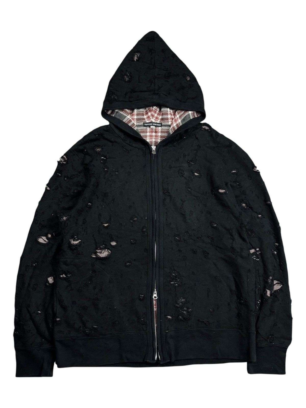 00's FUGA archiveモッズジャケット ekam rickowens Ekam Rick Owens Black Asymmetrical 2 Zip Hoodie Style | Grailed