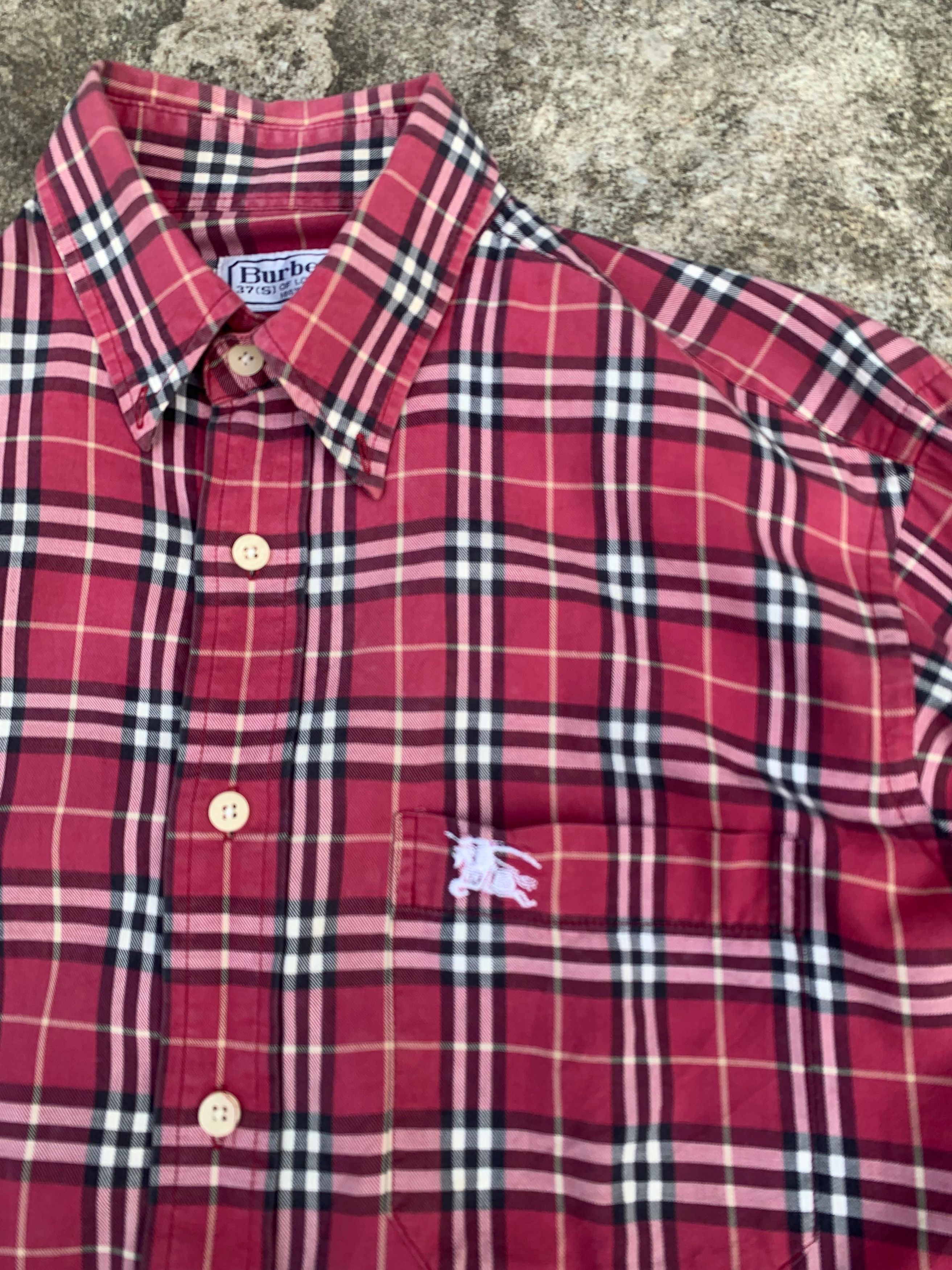 Burberry VTG burberrys Red Nova check Shirt Size US S / EU 44-46 / 1 - 3 Thumbnail