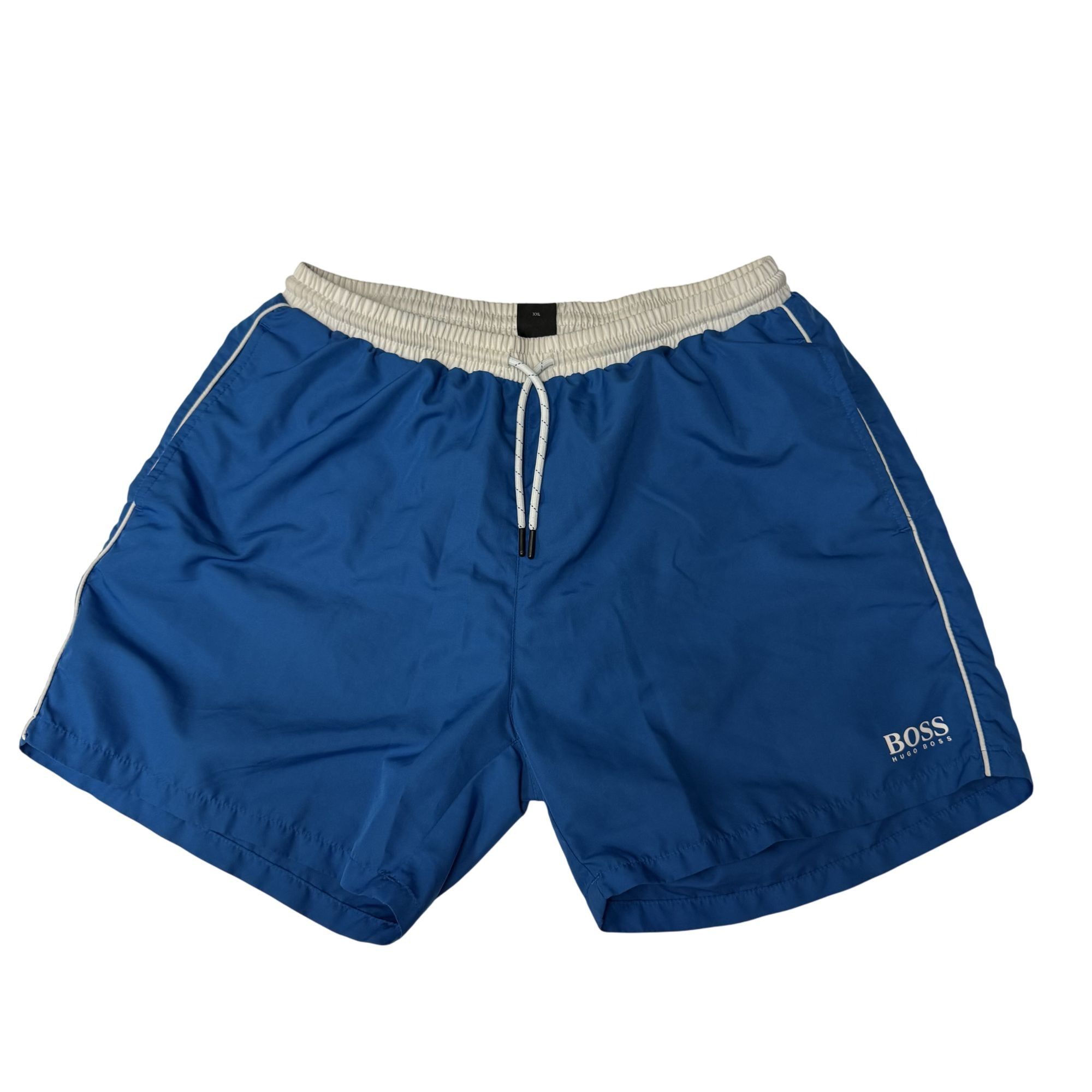 Hugo Boss Hugo Boss Blue Swim TRUNKS Spell Out Logo Athletic Shorts Size US 32 / EU 48 - 1 Thumbnail