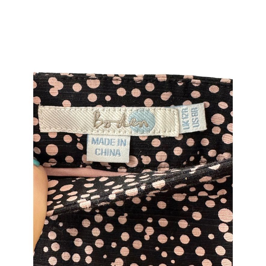 Boden BODEN Black & Pink Polka Dot Knee Length Pencil Skirt Sz 8 Size 30" / US 8 / IT 44 - 7 Thumbnail